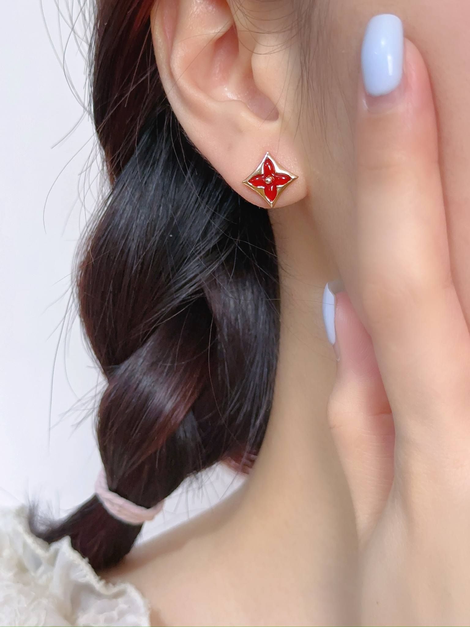 Old Flower AB Natural Stone Earrings