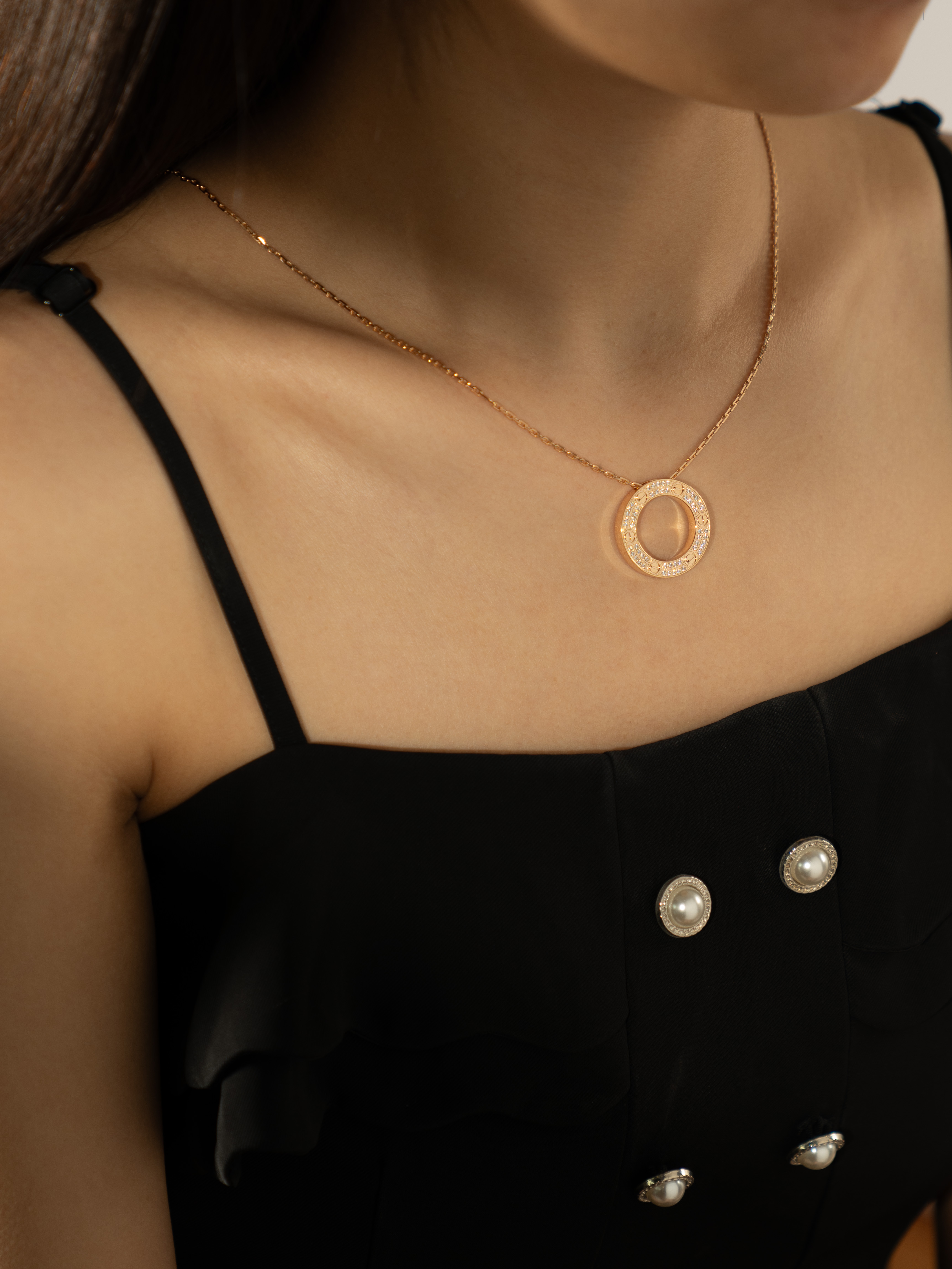 Love Series Starry Sky Pancake Necklace