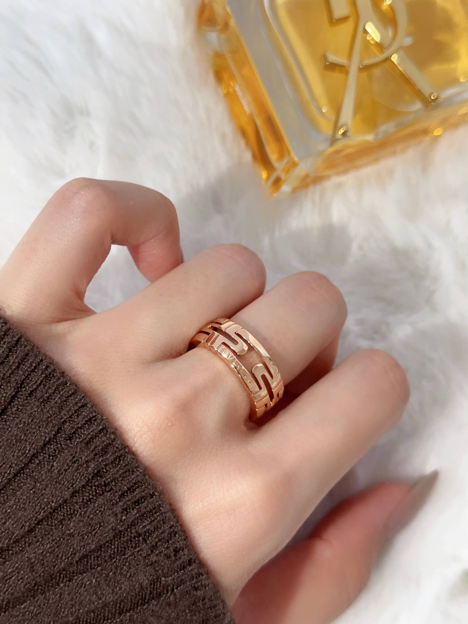 Parentesi paperclip diamond free ring