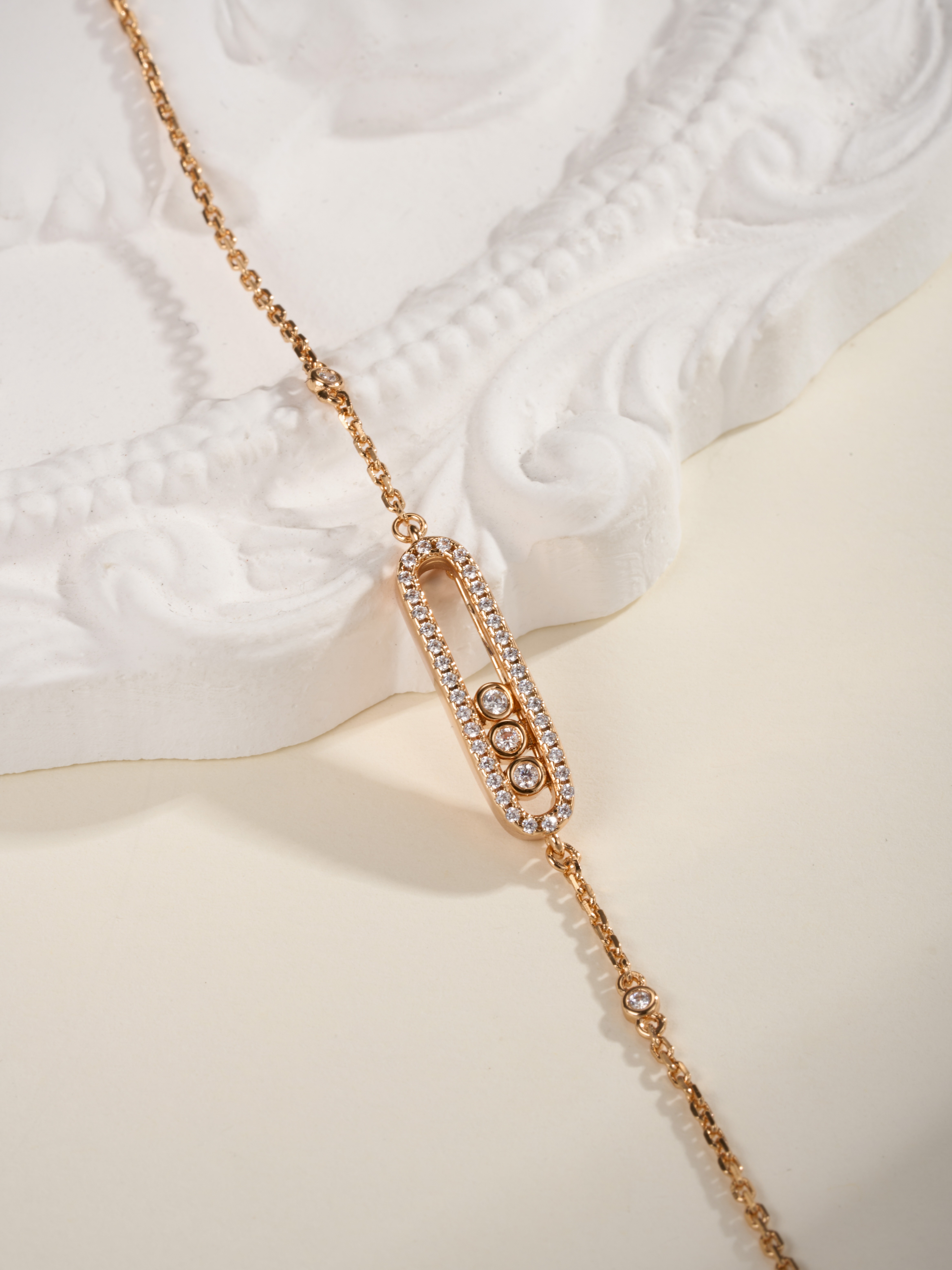 Messika Three Diamond Sliding Bracelet