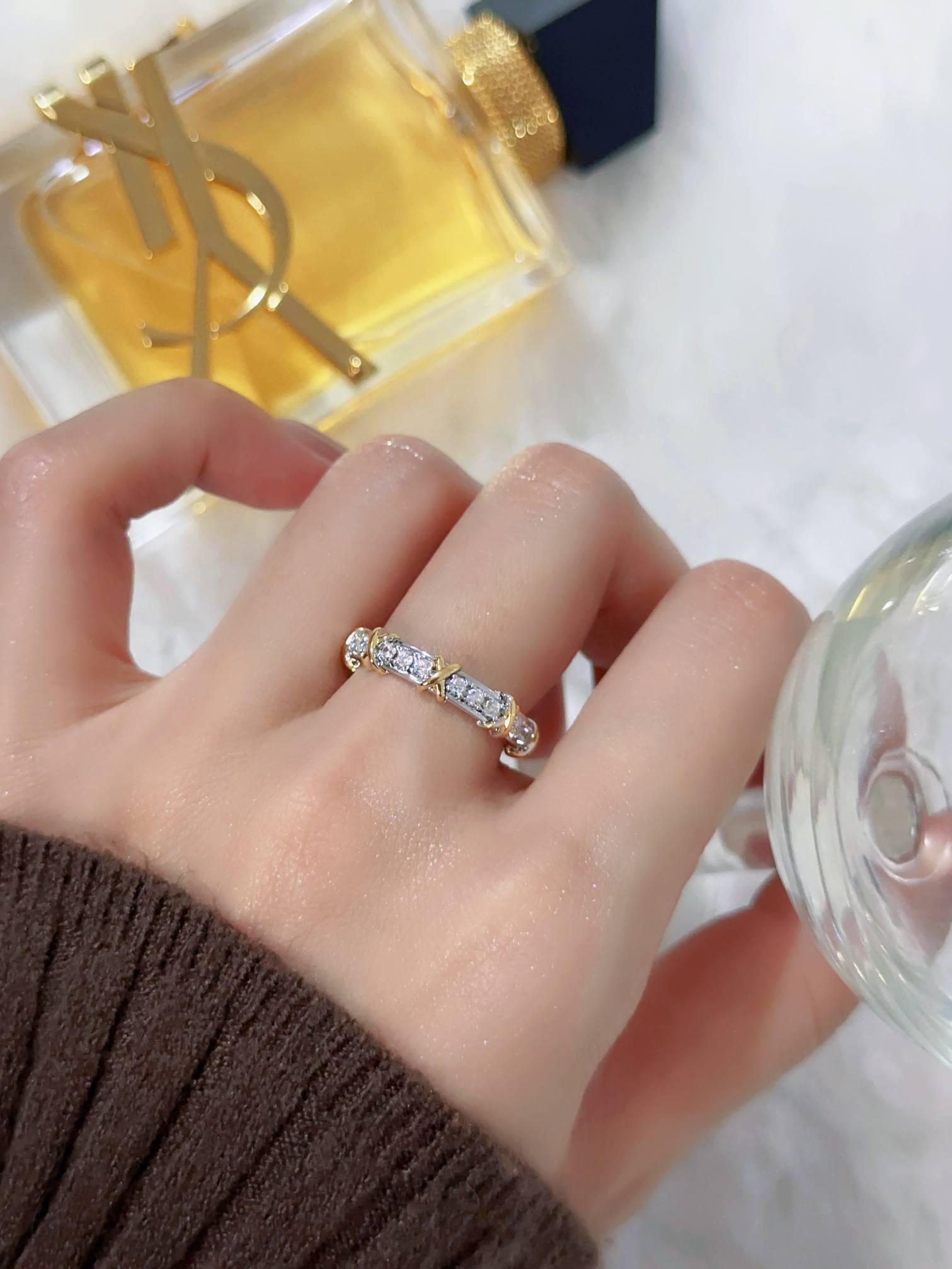 Sixteen Stone Narrow Ring