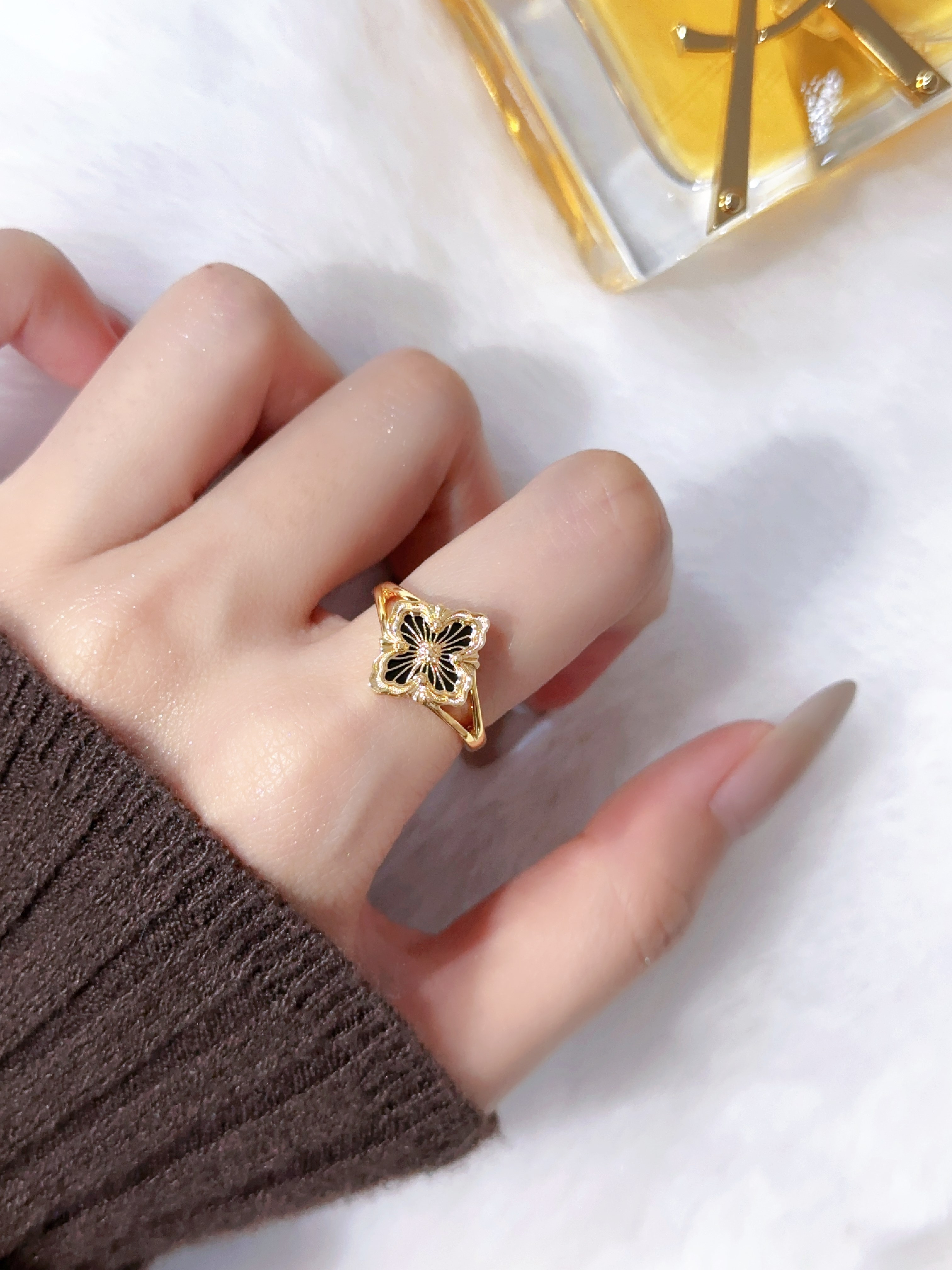 Buccellati OPERA TULLE Small Pattern Natural Stone Ring