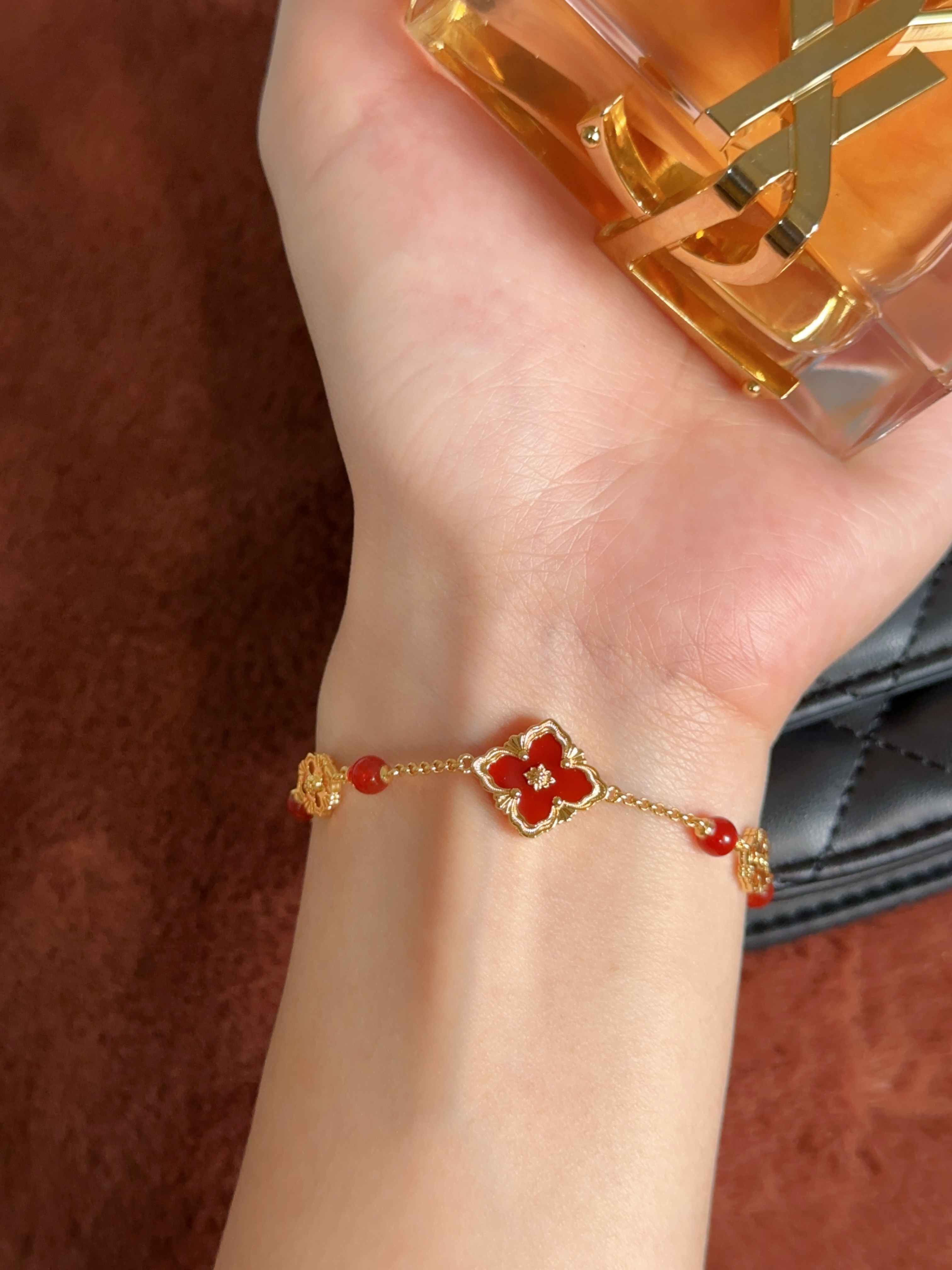 BU Opera Series Three Flower Ruby Bracelet (Small)