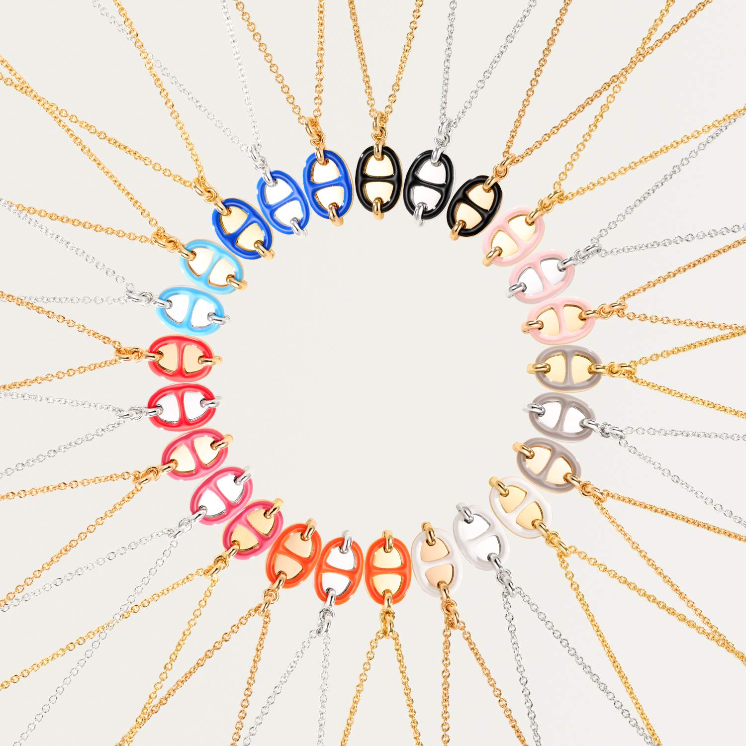 H Home Maillon Pig Nose Enamel Necklace