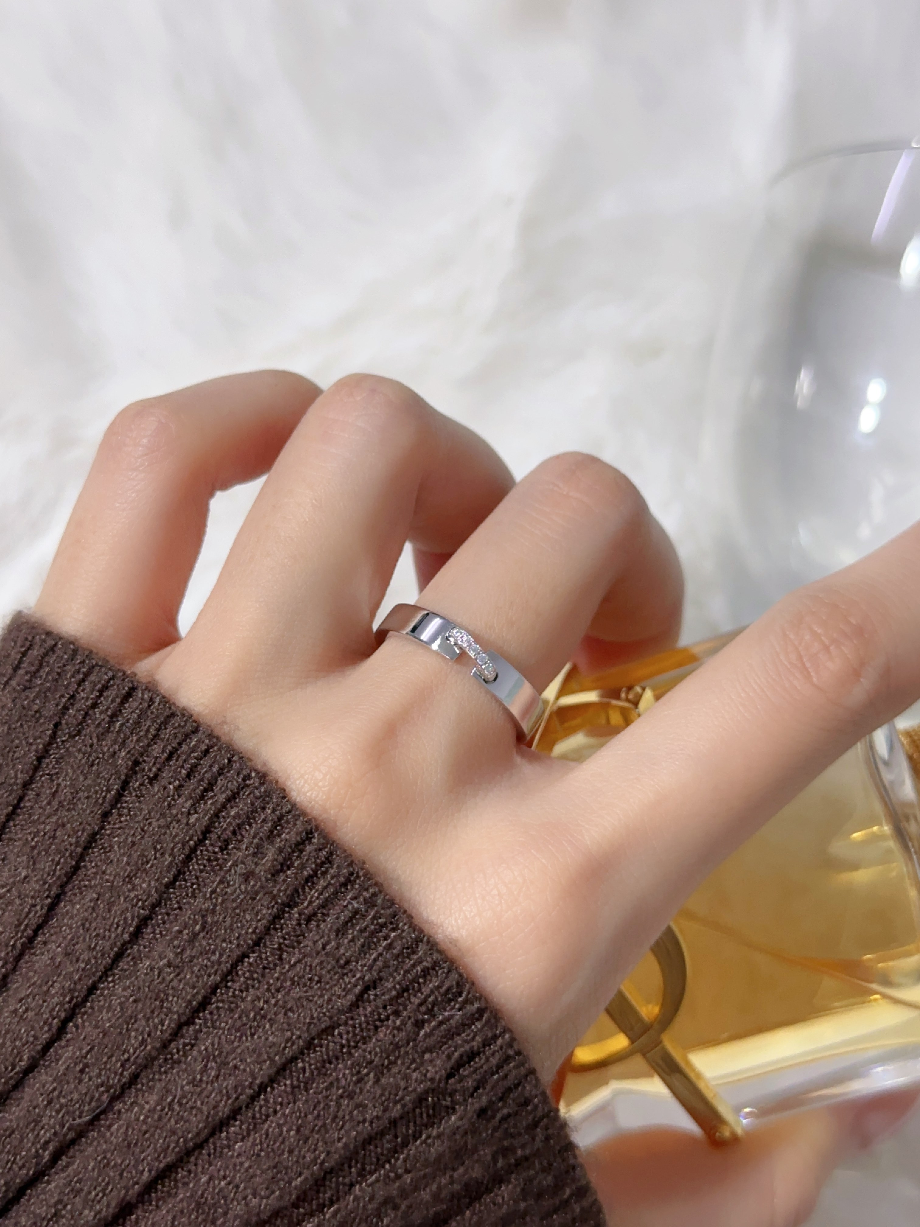 CHAUMET Yuan Series · Life Series Liens Diamond Set Ring (Color White)