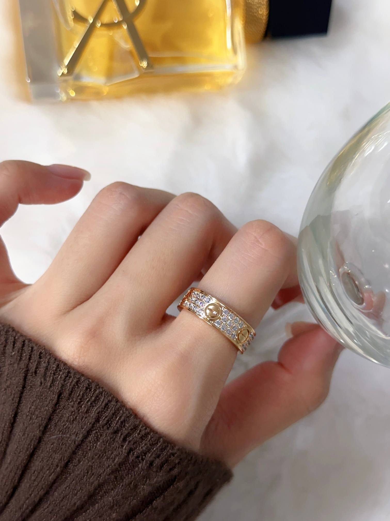 Classic Starry Sky Love Ring (approximately 6mm)