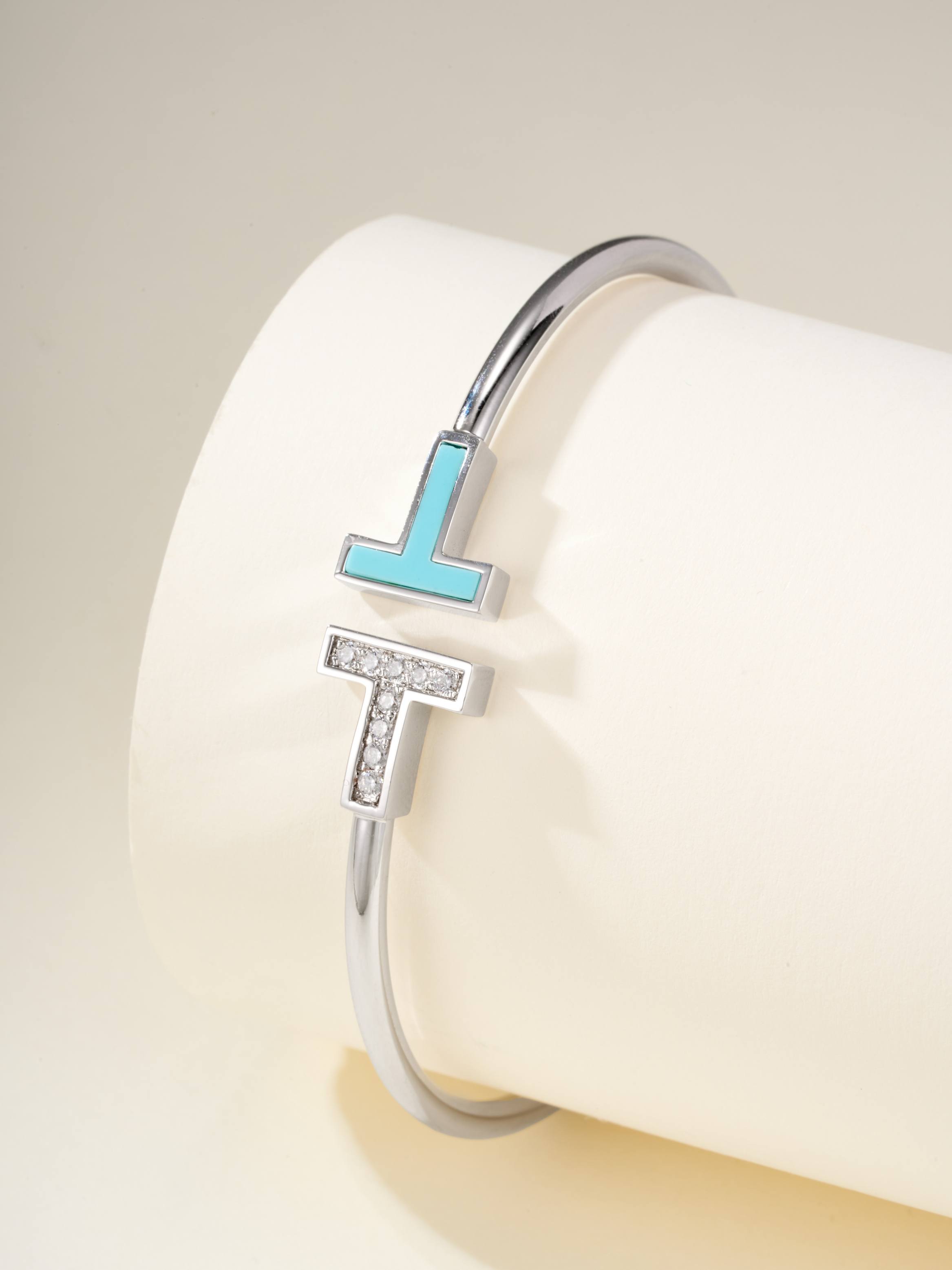 TF turquoise diamond elastic bracelet