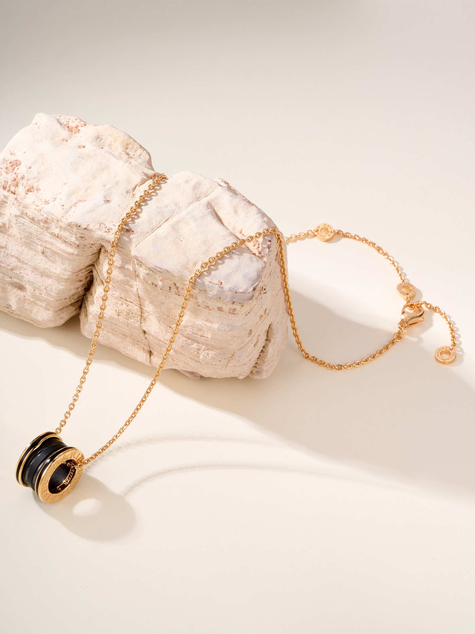 Matte black ceramic necklace