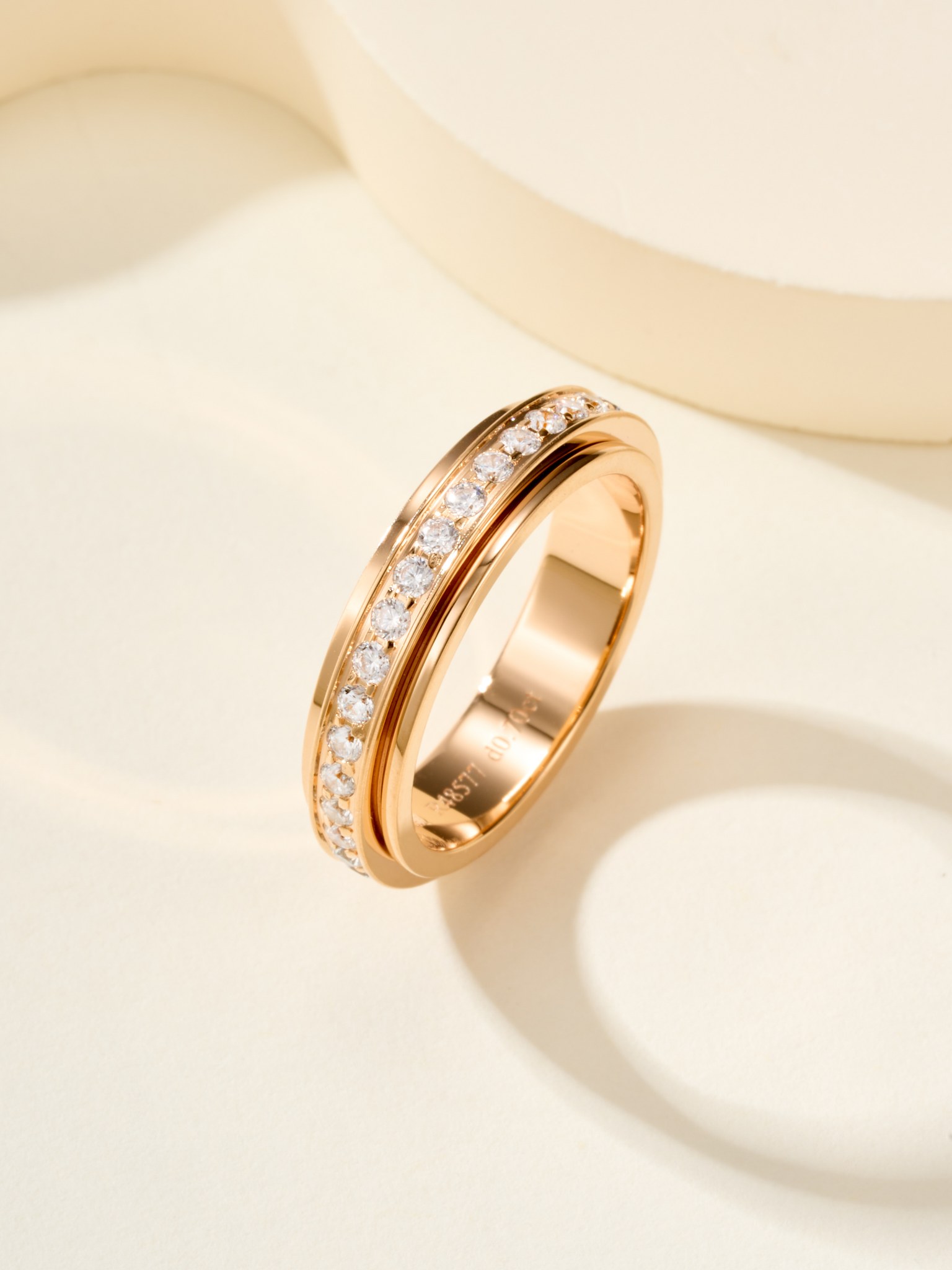 Time Run Narrow Full Diamond Ring