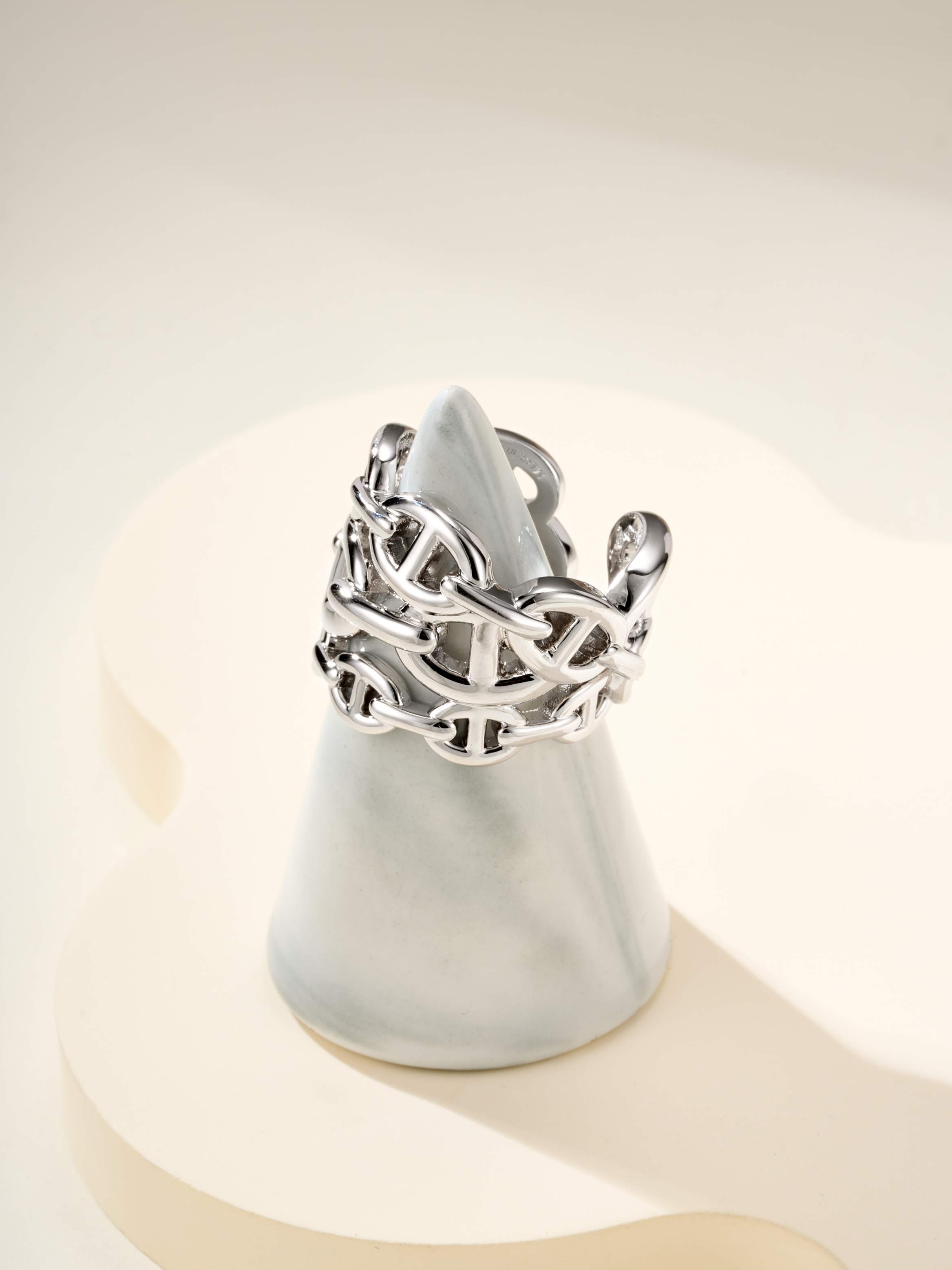 Three-layer pig nose open ring