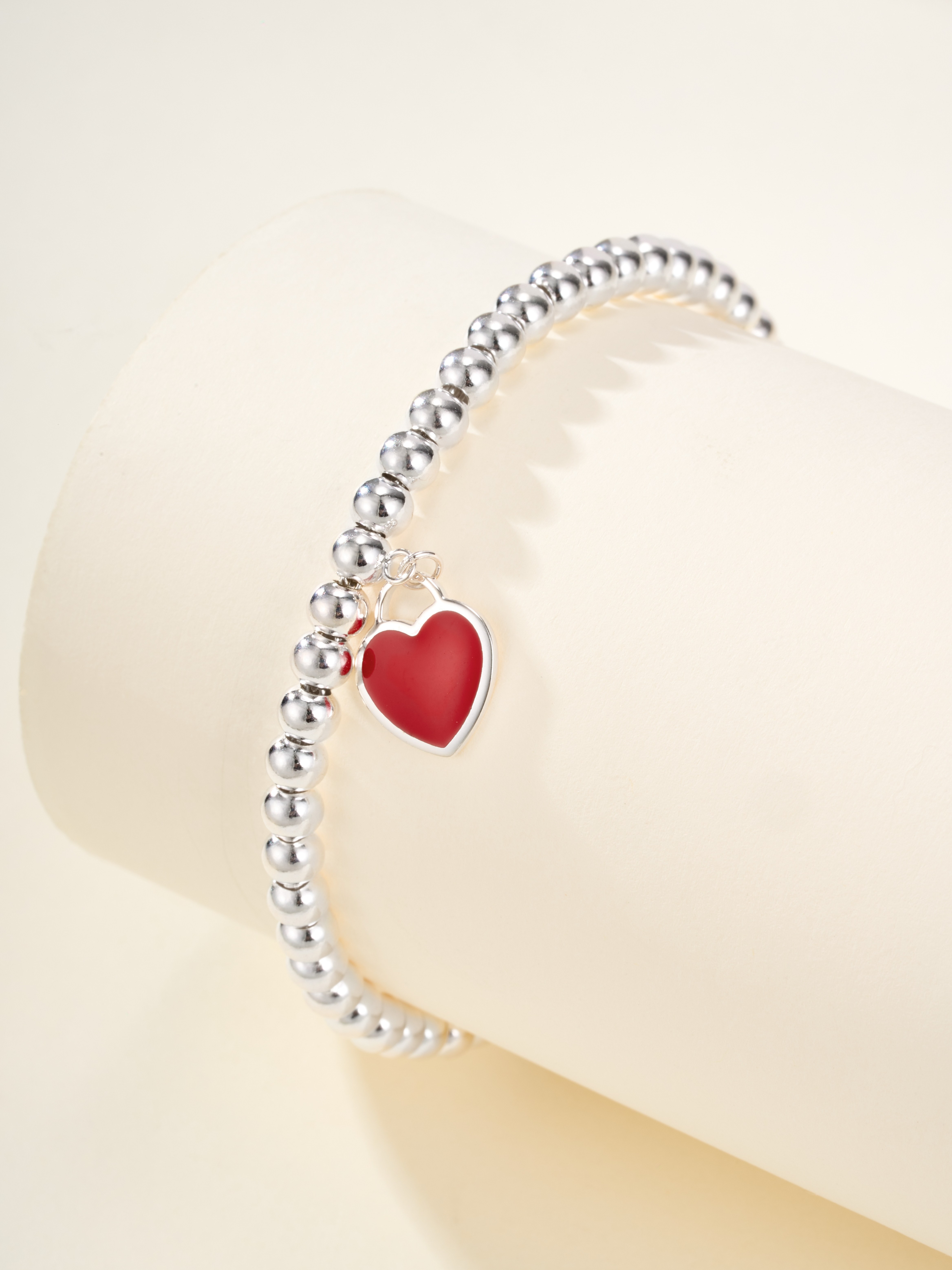 TF Pearl Peach Heart ❤ Bracelet (925 silver)