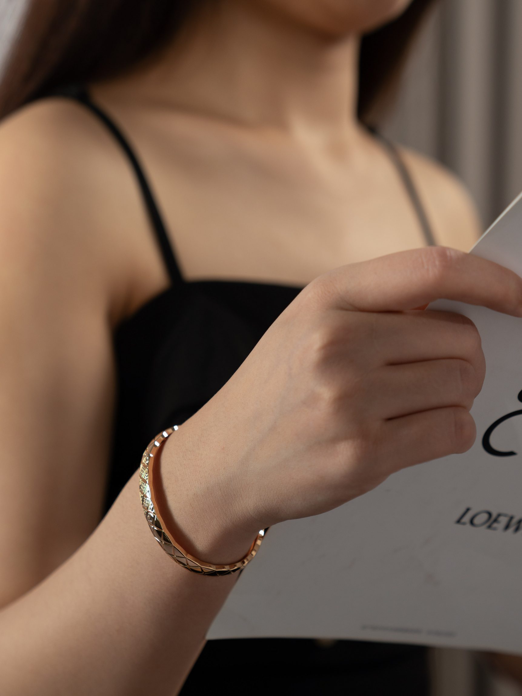 Coco diamond studded CNC handmade bracelet size 17