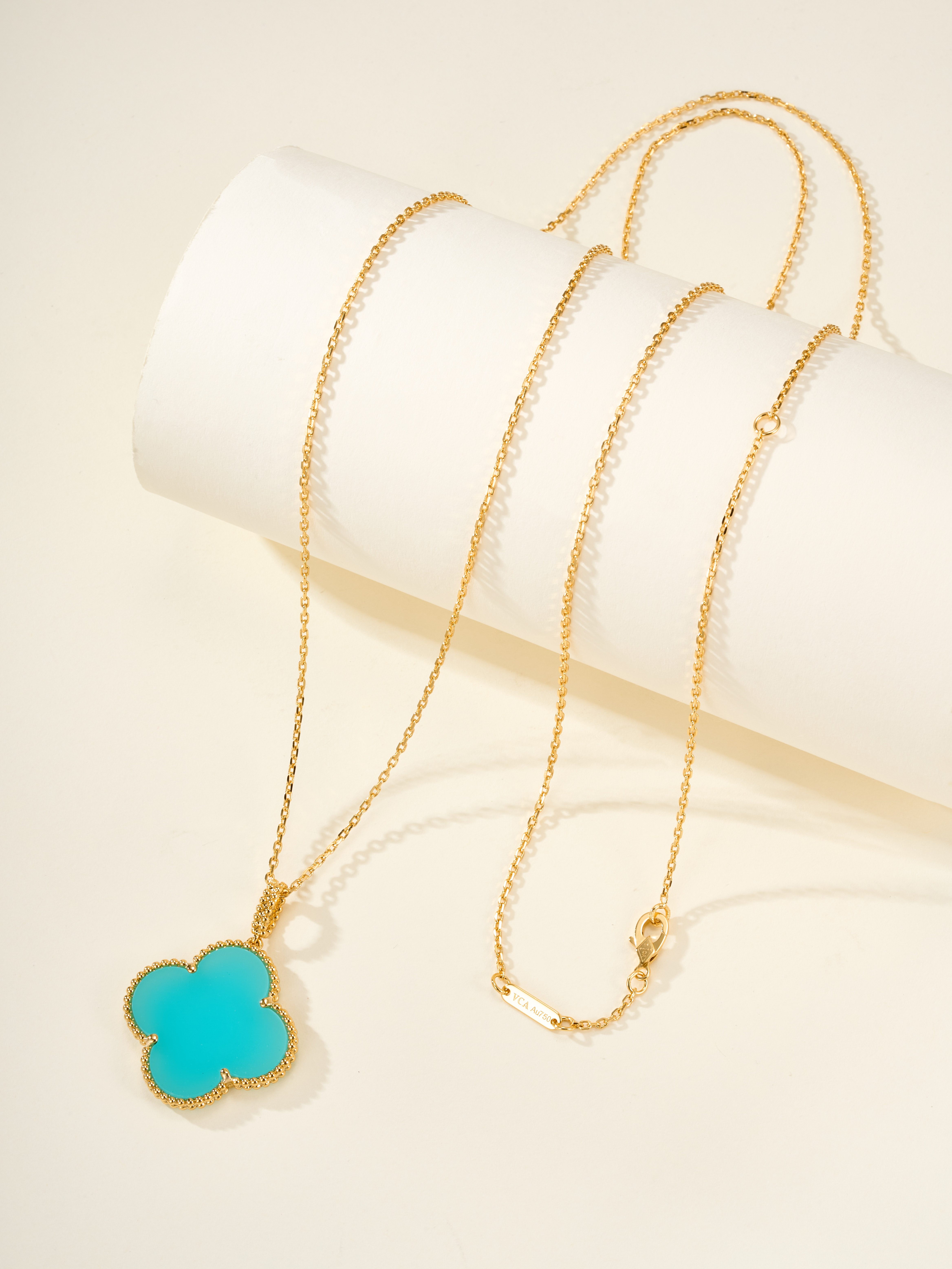 Alhambra Four Leaf Clover Tianhe Stone Large Necklace