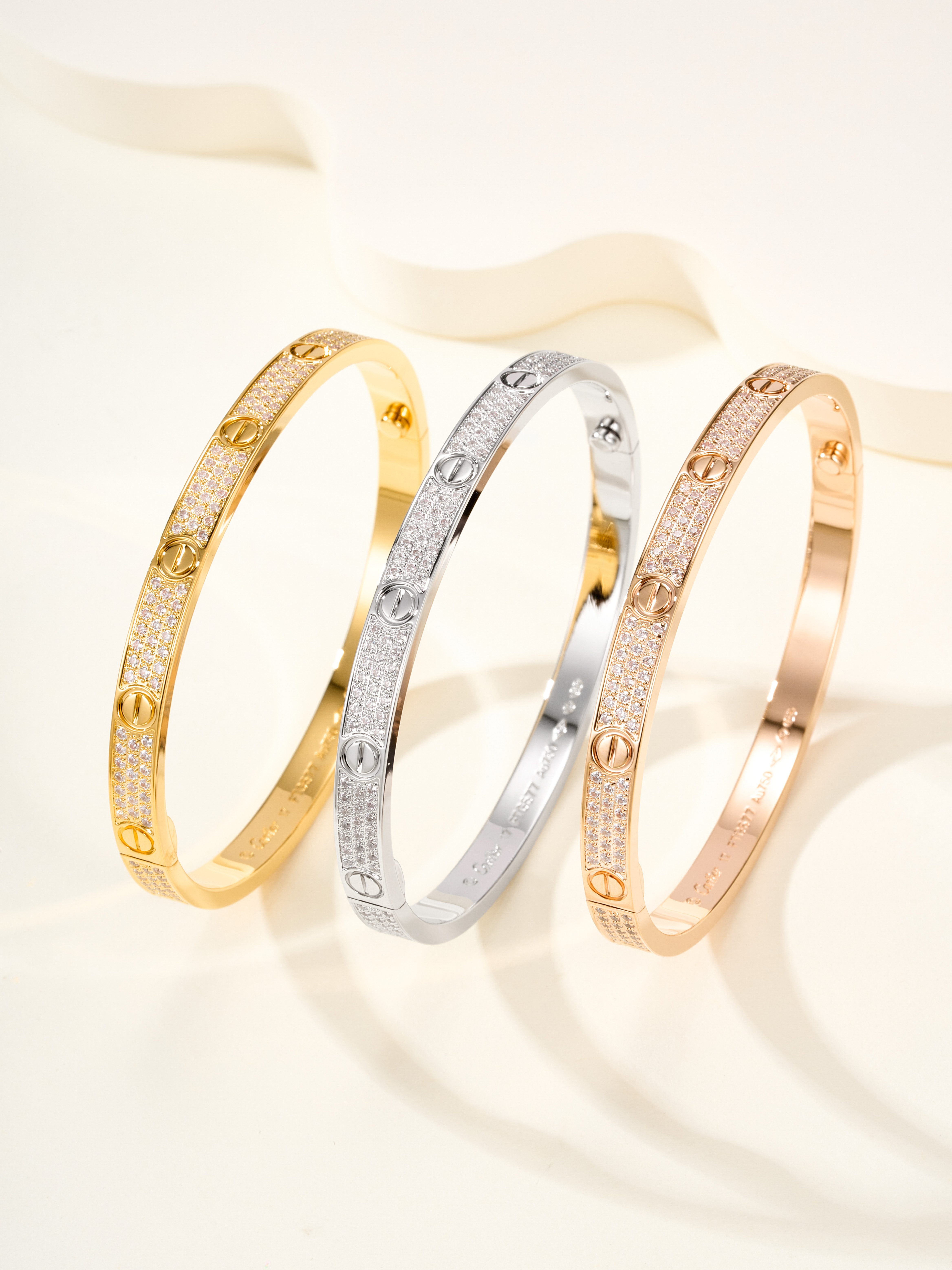 Love Bracelet 4.8mm Medium Starry Sky Bracelet (CNC Handmade Diamond Set)