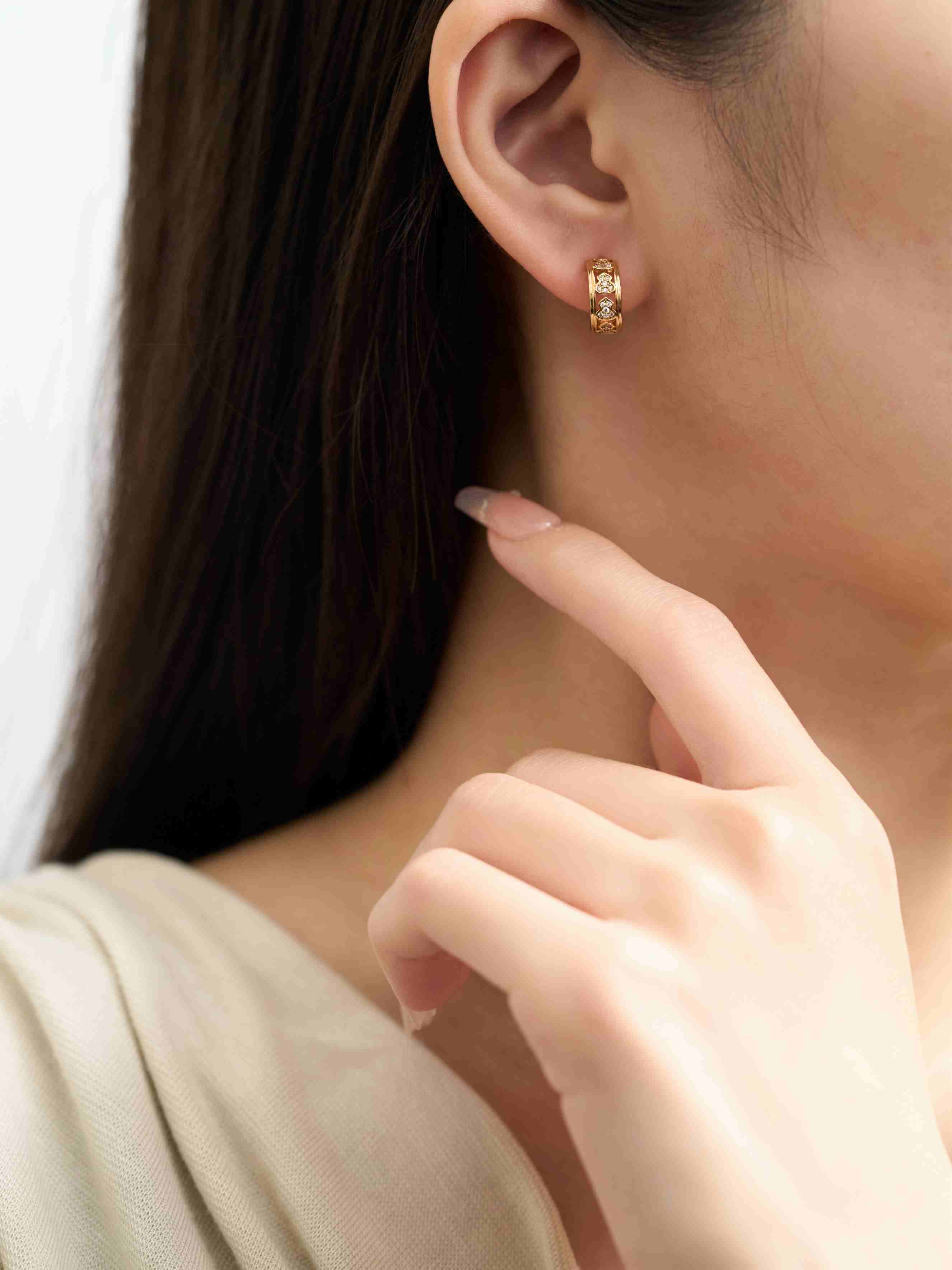 WuluEternity Diamond Ring Earrings