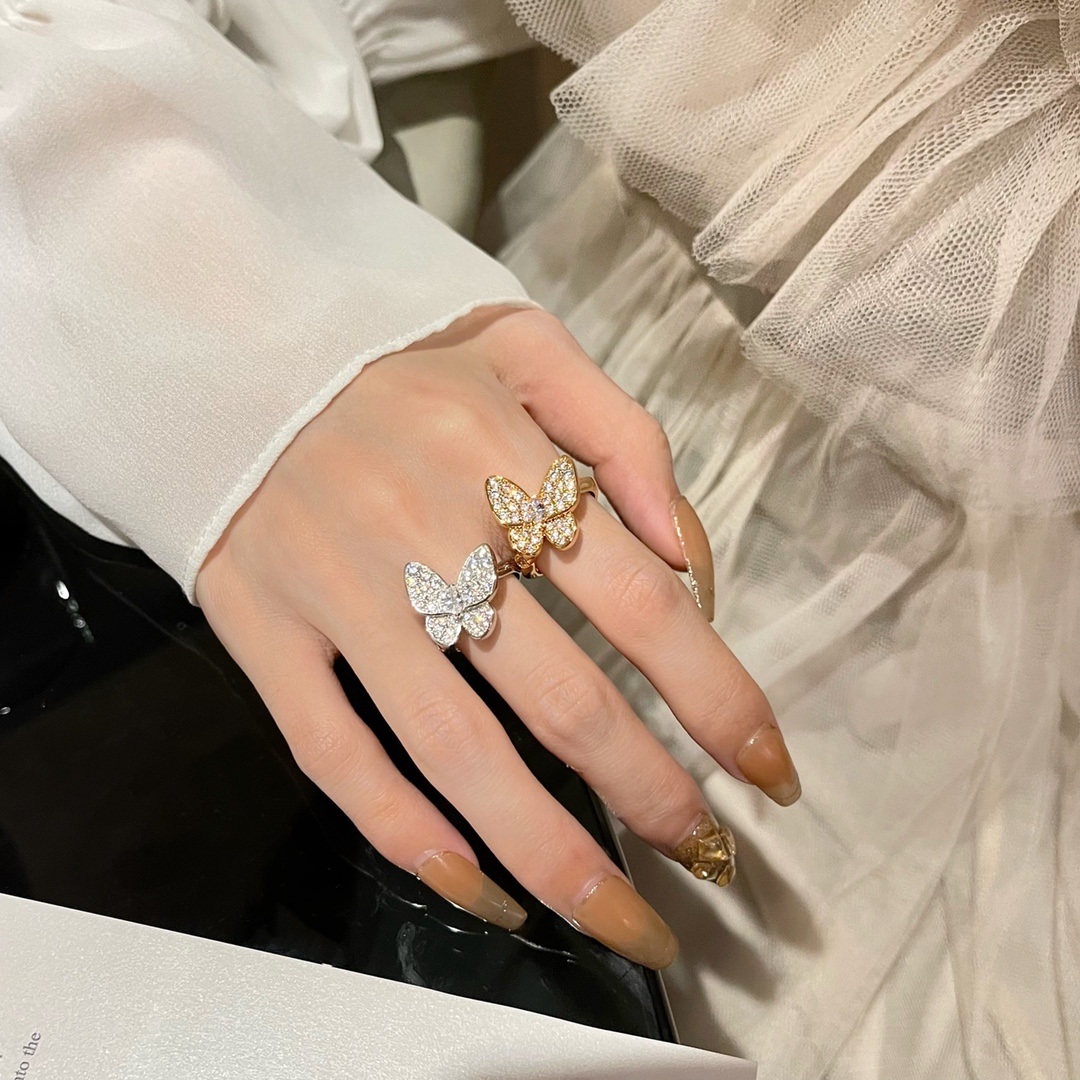 Single Butterfly Full Diamond Ring