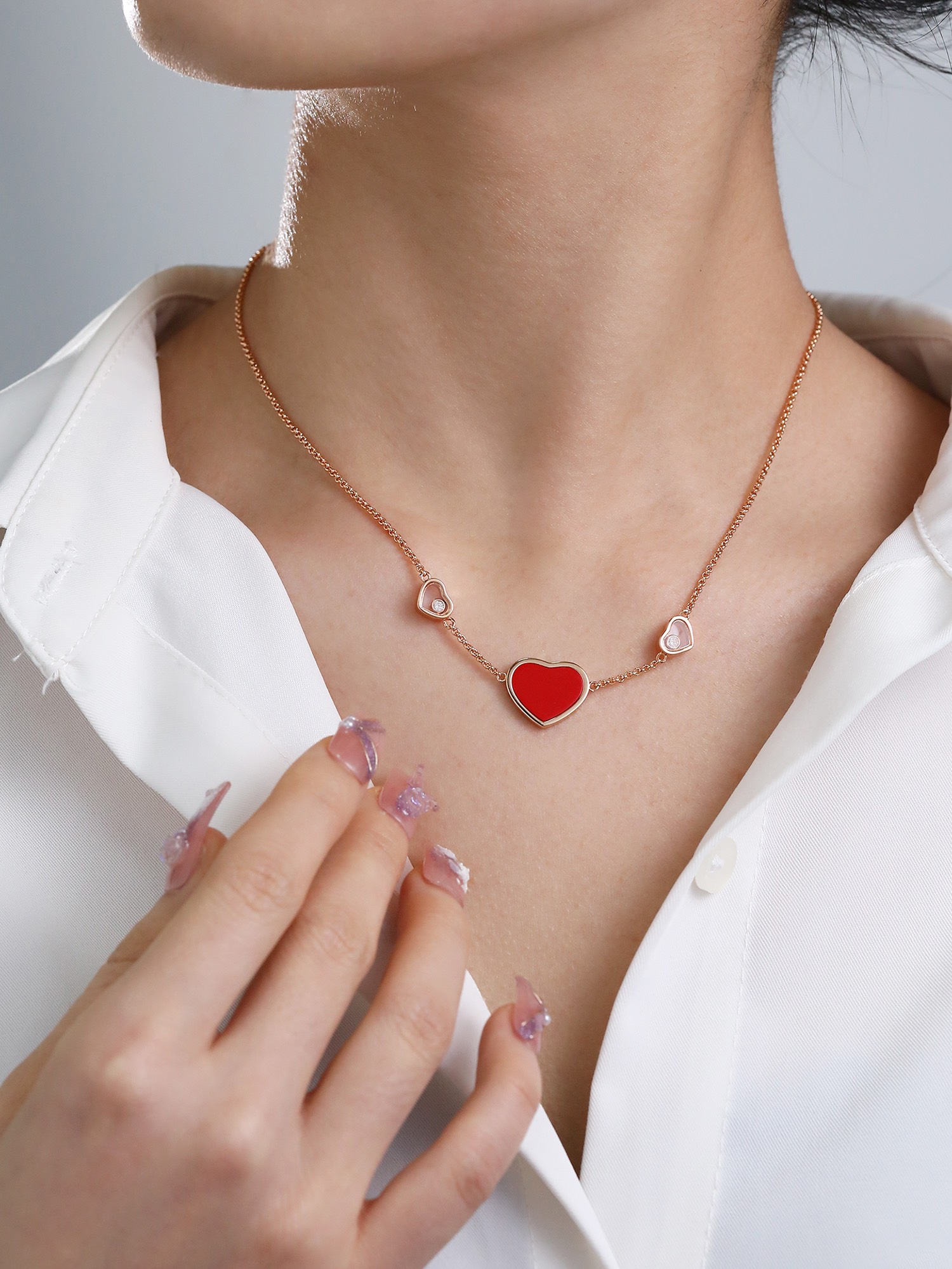 Happy Hearts heart-shaped necklace