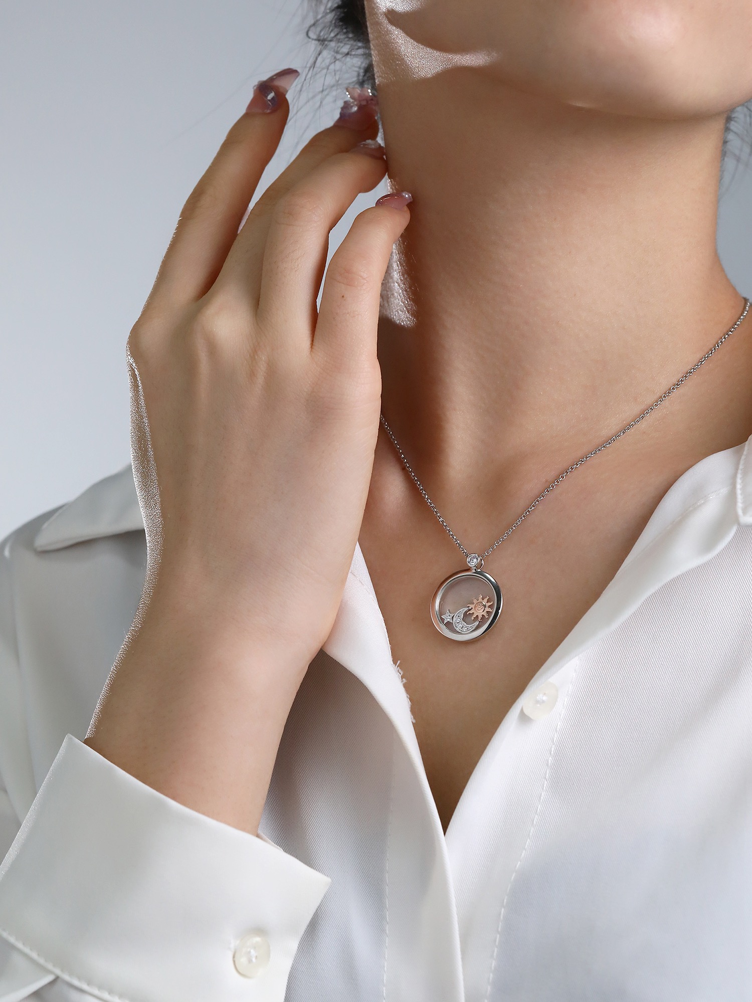 Happy Diamonds Series Sun Moon Star Necklace