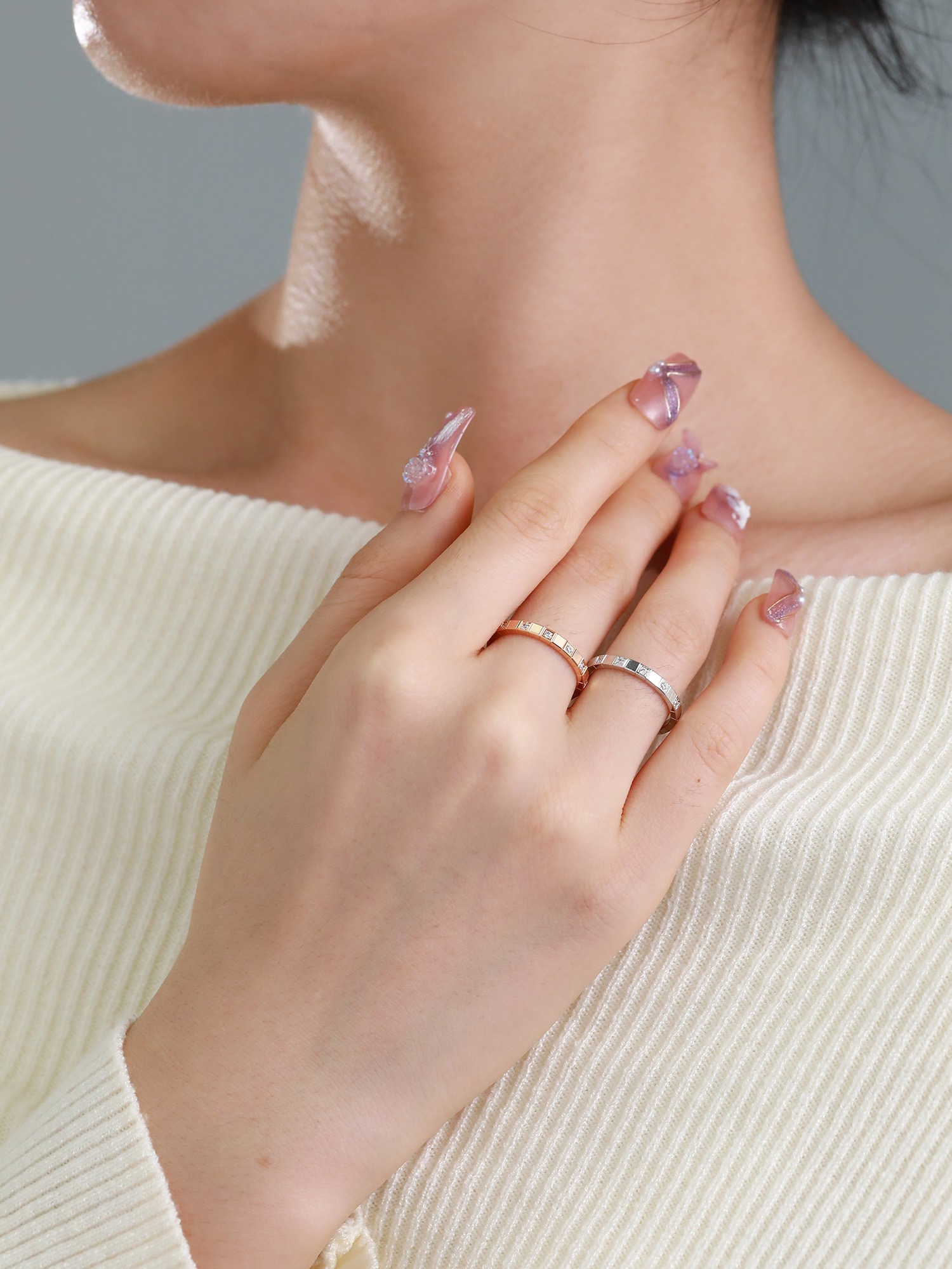 Ice Cube Pure Interdiamond Ring Narrow