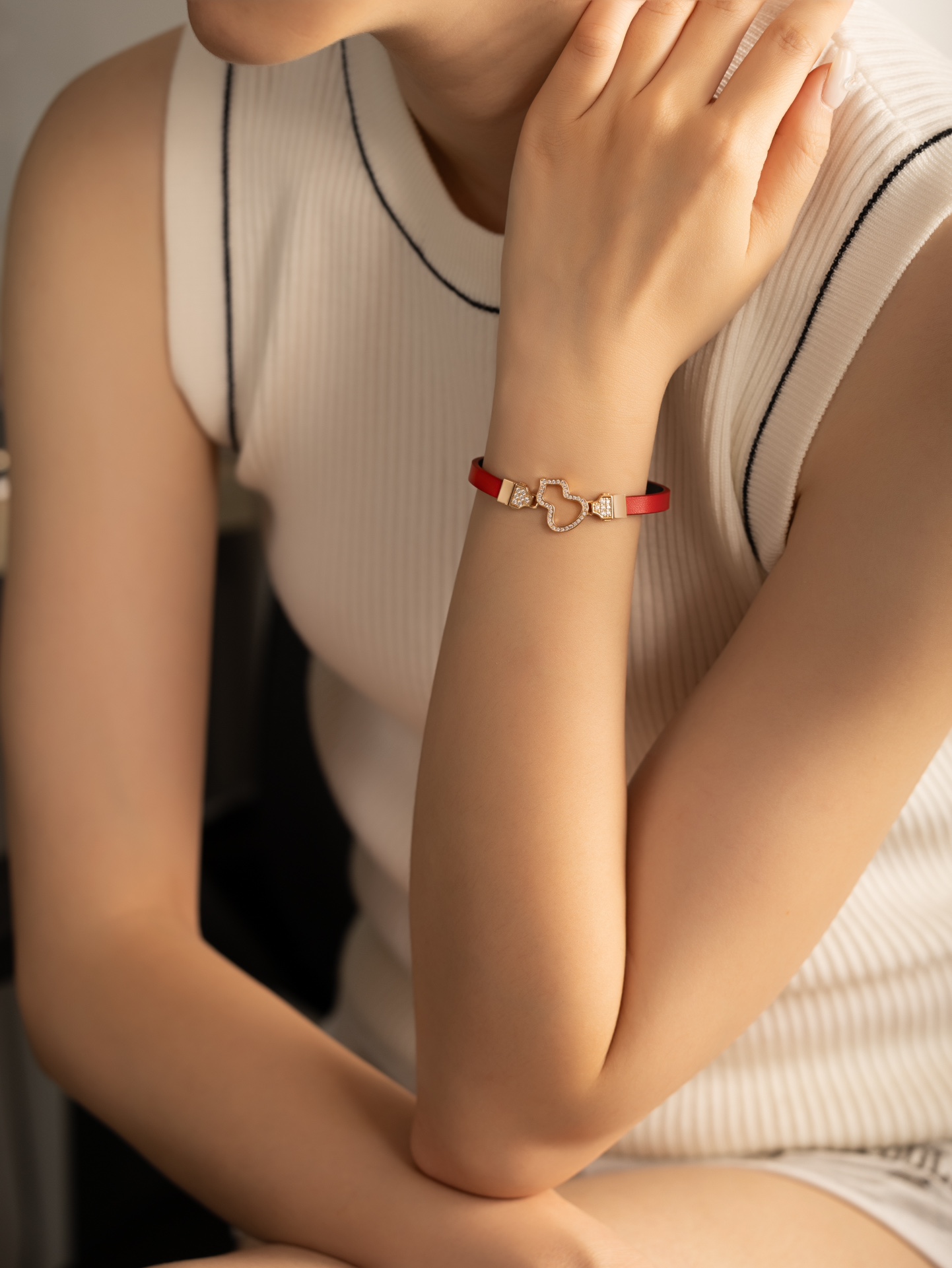 Qeelin Lucky Versatile Leather Rope Bracelet