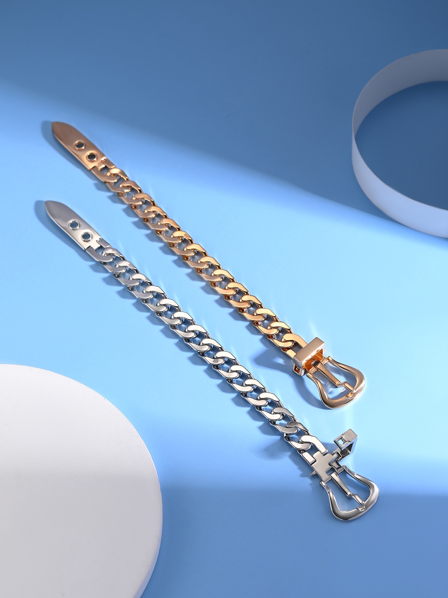 Male version large belt buckle thick bracelet