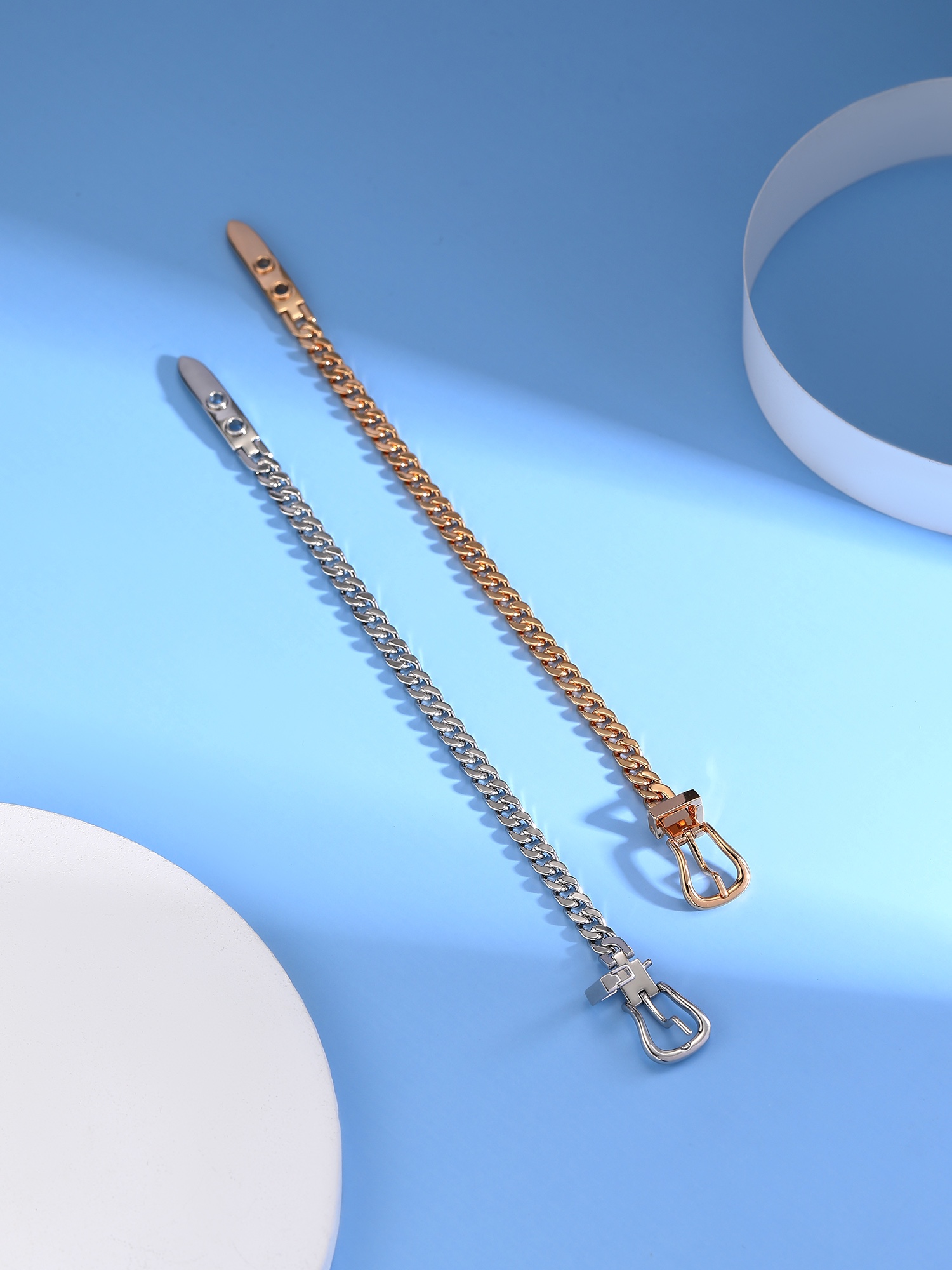 Girl's version belt buckle diamond free bracelet