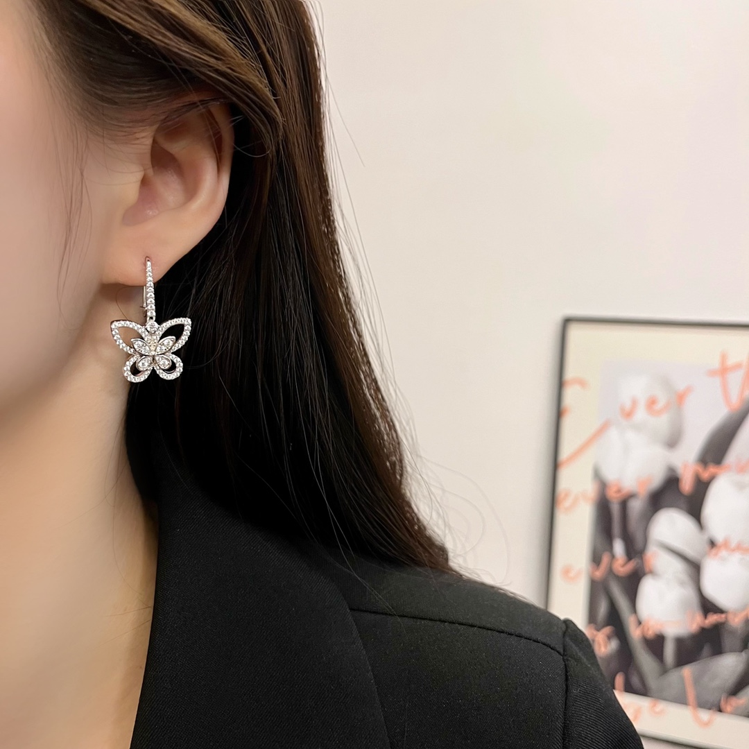 Phantom Butterfly Long Earrings 925