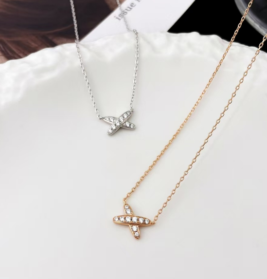 CHUMET Fork with Diamond Necklace