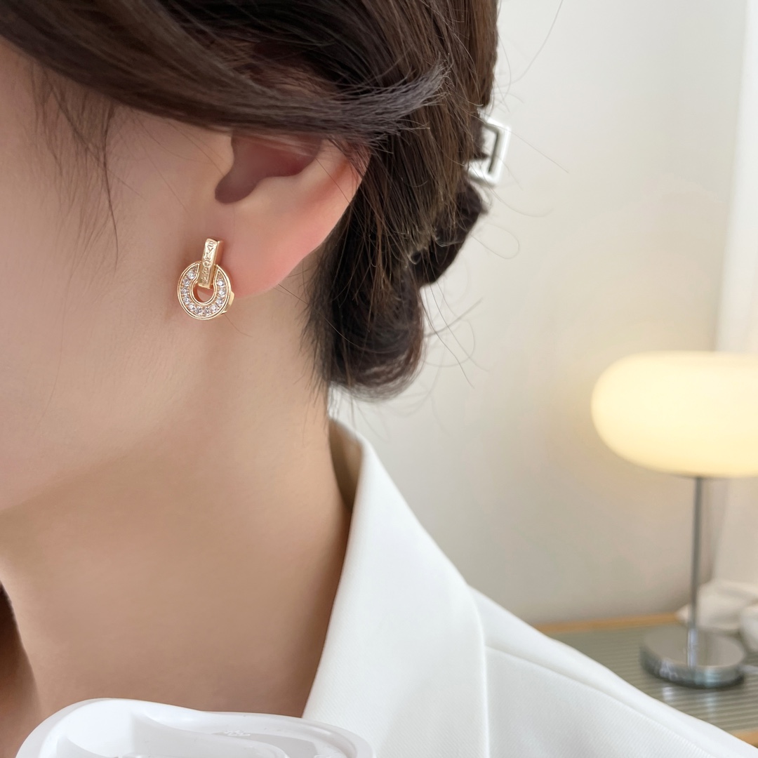  BV new round pancake earrings