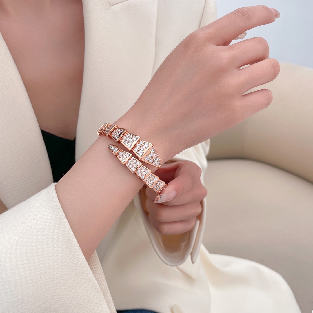 Large Diamond Spirit Snake Bracelet M