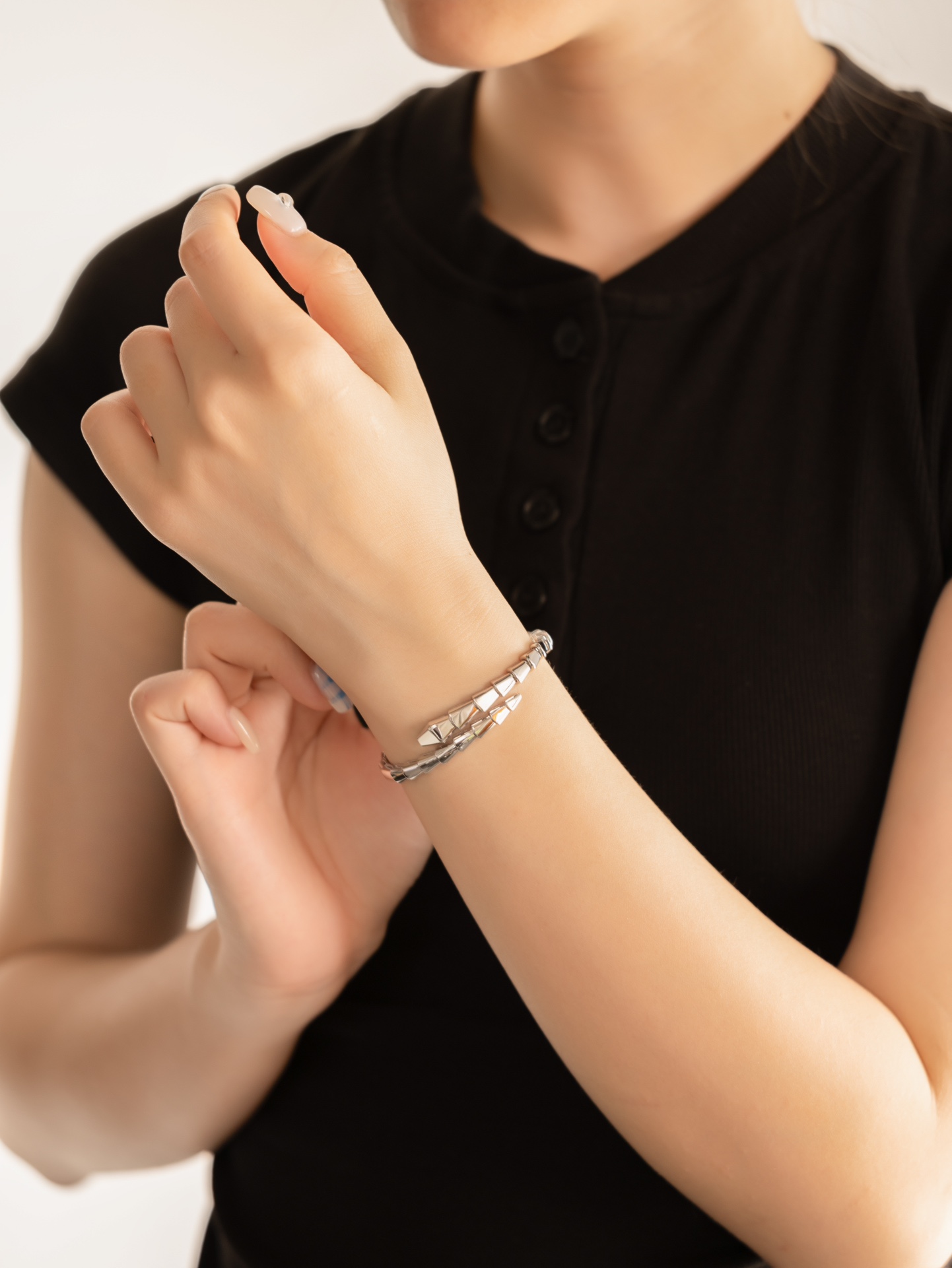 Elastic non diamond snake bracelet