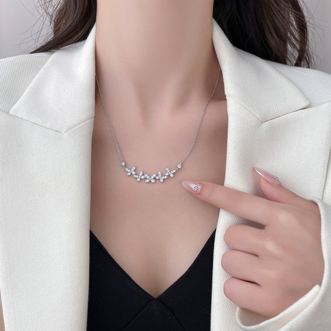 Romantic Butterfly Diamond Pendant (Small) 925