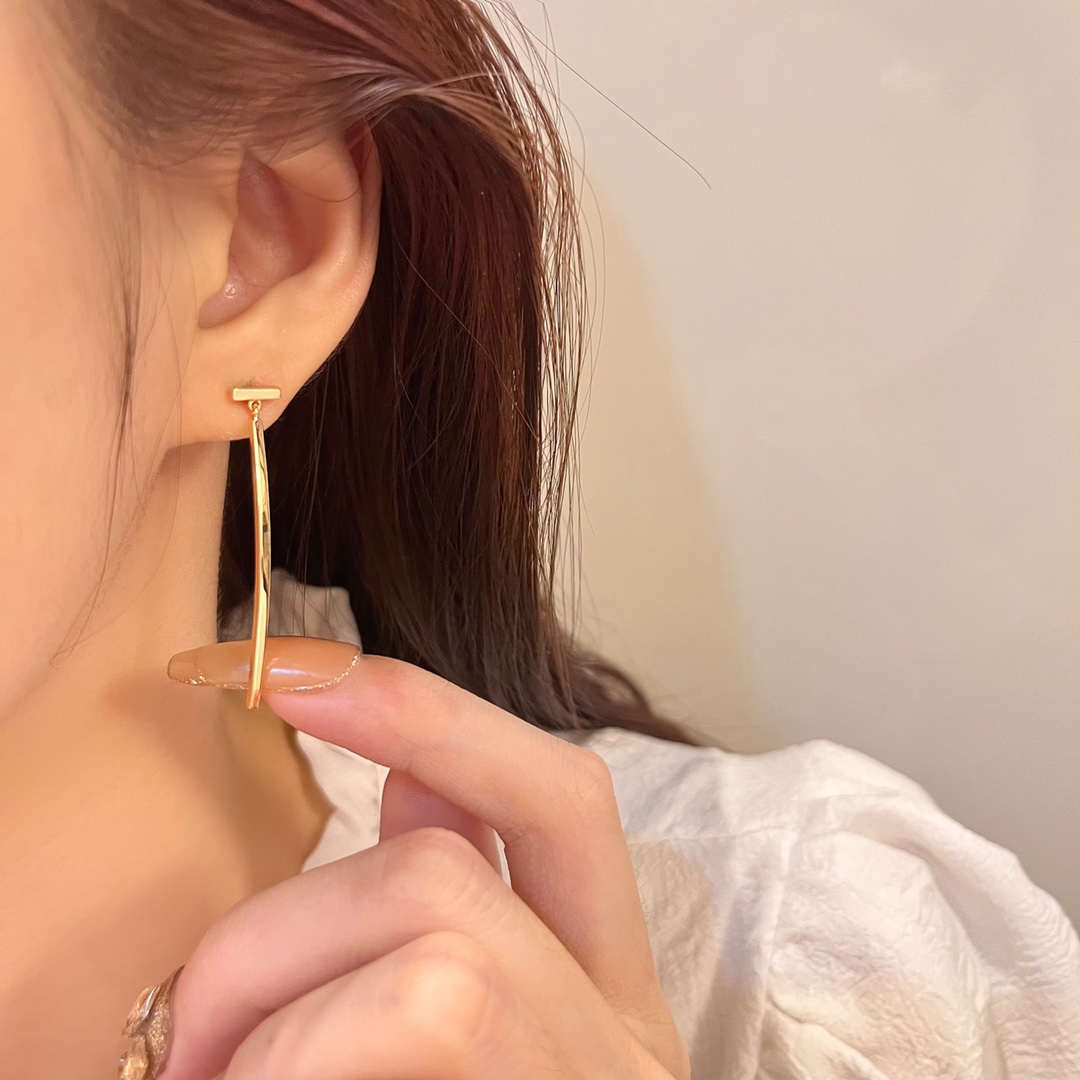 T-shaped long earrings