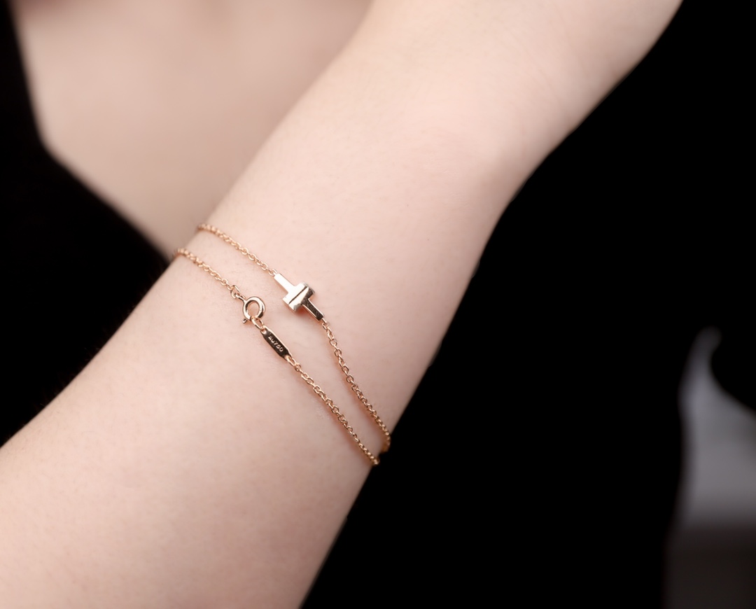 T Double Chain Bracelet (Diamond free)