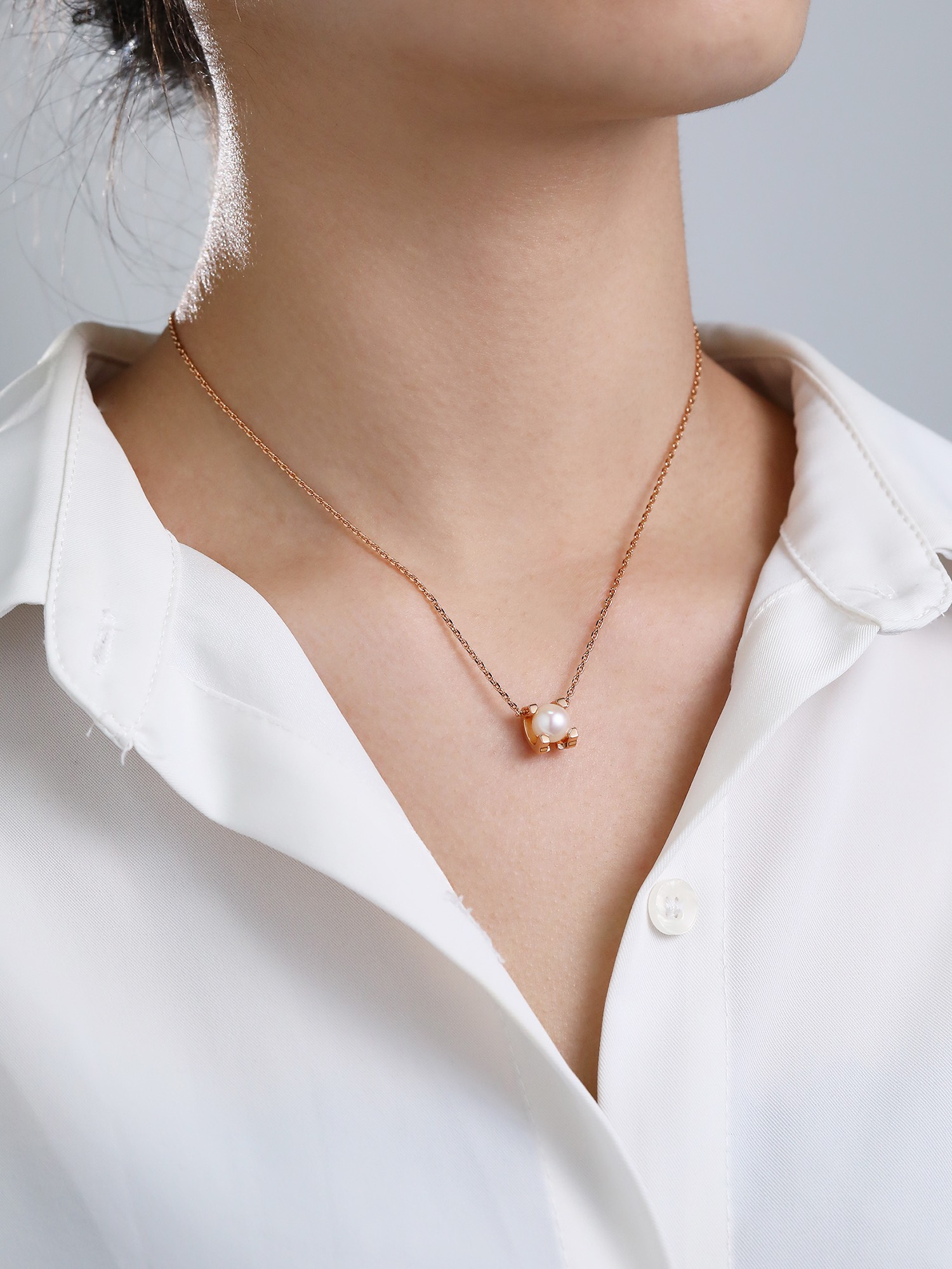 Bull Head Pearl 8mm Necklace CNC Version