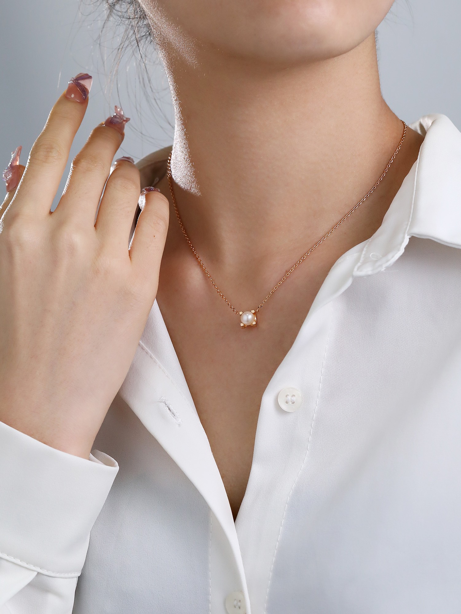 6mm Bull Head Pearl Necklace CNC Edition