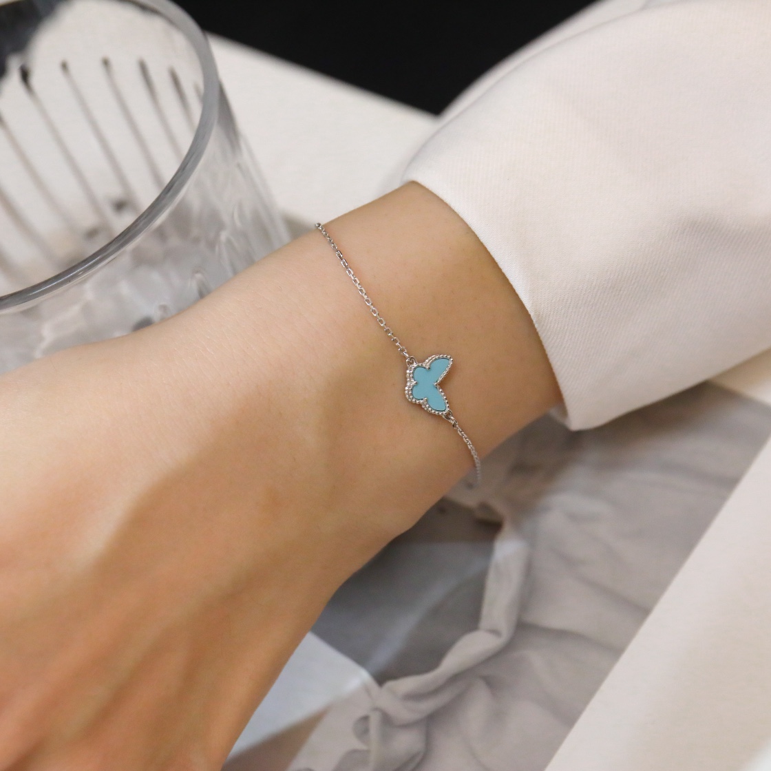 Mini turquoise butterfly bracelet
