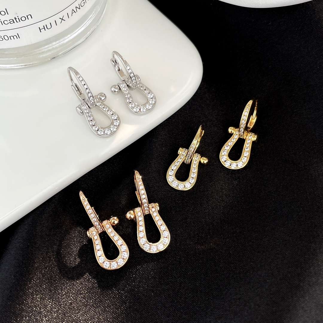 Fred Horseshoe Full Diamond Force10 Series Earrings