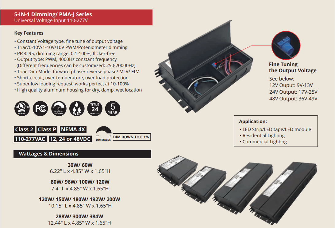 PMA Series Smart Dimming Driver (with junction box) – The All-Round Dimming Master, Meticulously Designed for Intuitive Control