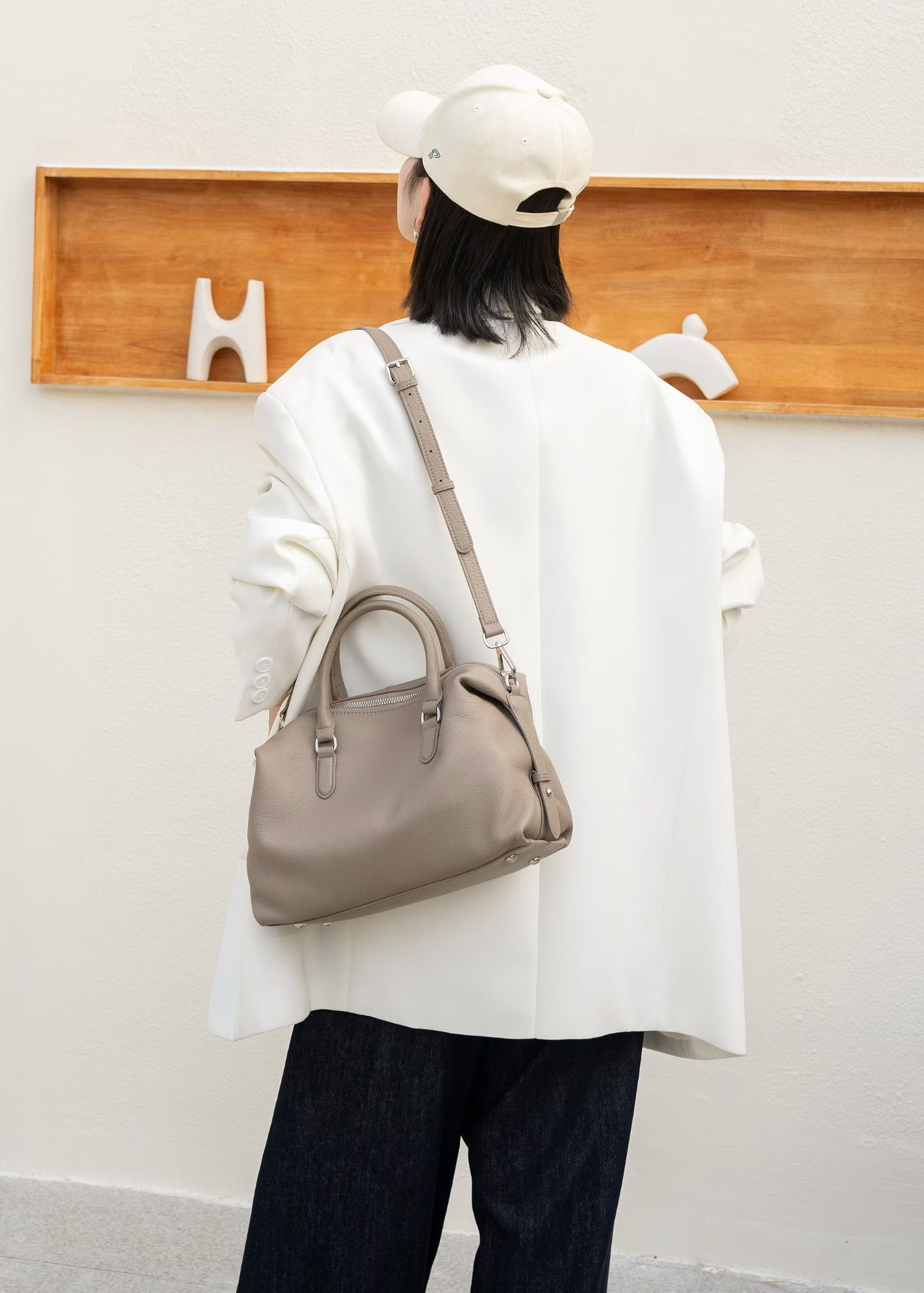 Soft Genuine Leather Multi-way Commuter Boston Bag