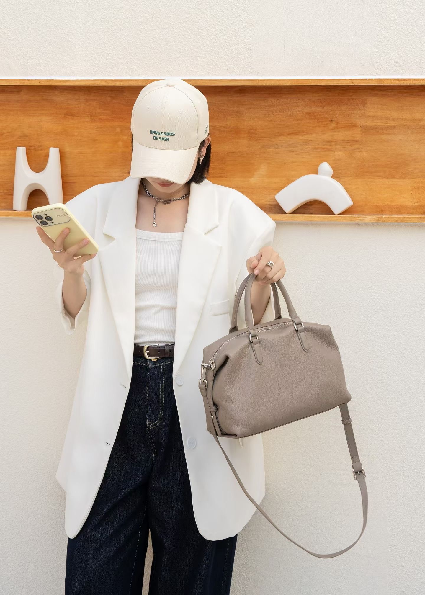 Soft Genuine Leather Multi-way Commuter Boston Bag
