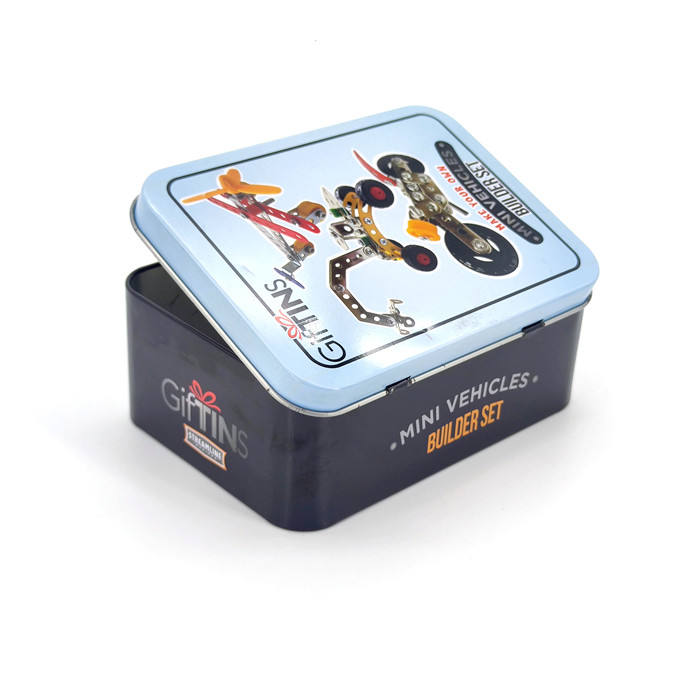 Tin Box for Playing Card, Tin Box Rectangular Hinge, Tin Box in Cans