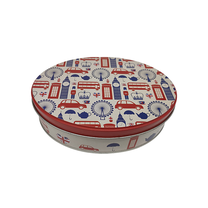 Embossed Custom Oval Shape Tin Can Chocolate Cookie Tin case Metal Jar Gift