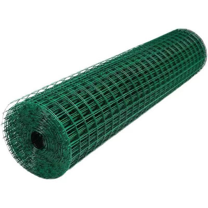 PVC Coated Welded Wire Mesh Roll | Green / Black / Dark Green Vinyl Coated Weld Mesh For Fence, Garden, Animal Enclosure