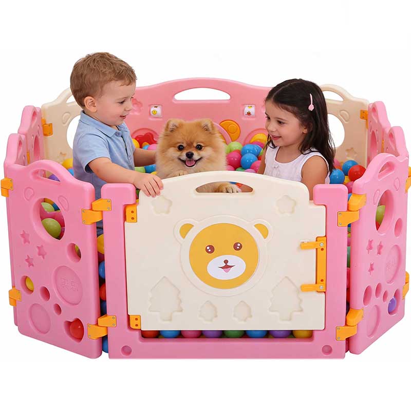 Customizable Playpen,Indoor Outdoor Backyard Playground for Toddlers & Pets