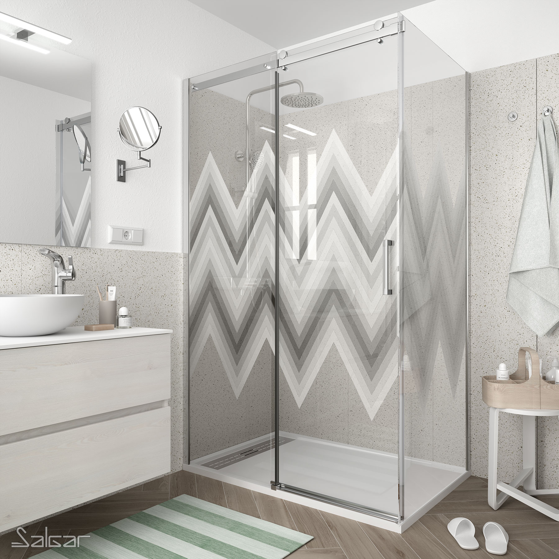 Printed Shower Glass | Digital Ceramic Printed Glass Alt (58 chars): Printed Shower Glass | Ceramic Printed Shower Panels