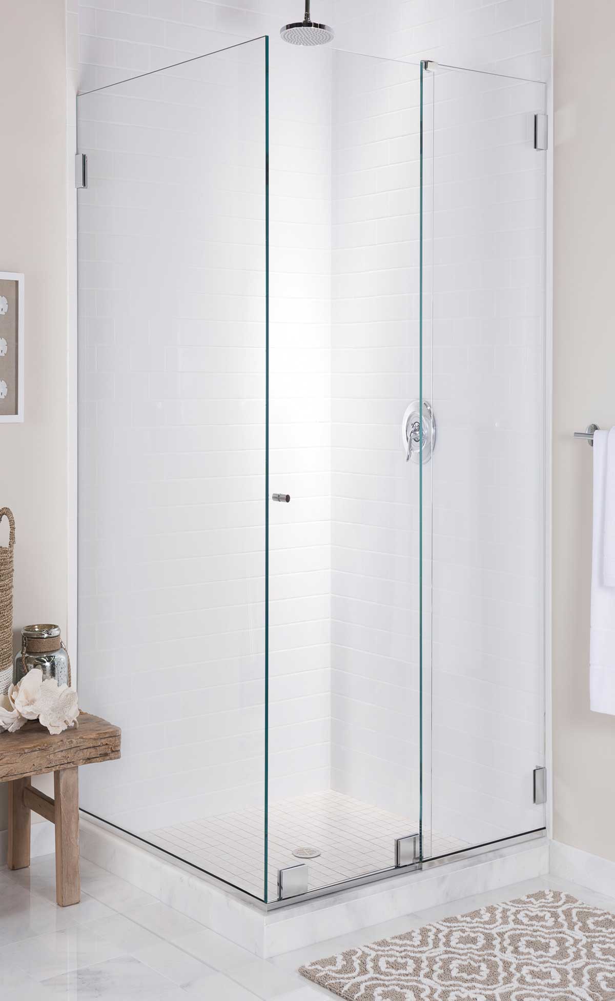 Hinged Shower Enclosures | Widest Clear Opening, Best Seal