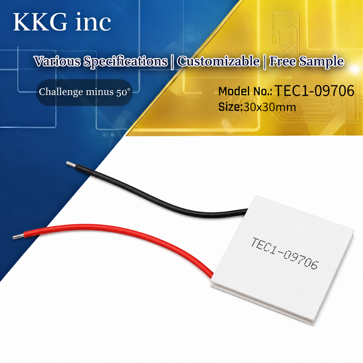 TEC1-09706 Thermoelectric Cooler Peltier 30*30mm