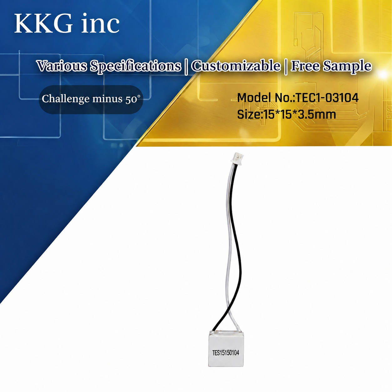 TEC03103 15×15×3.5mm Peltier Cooling Module