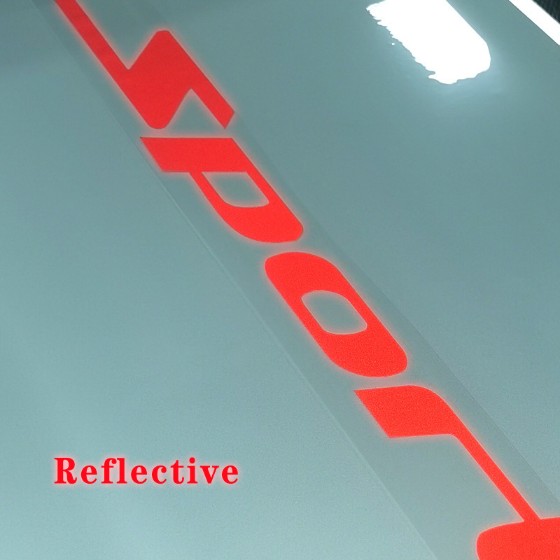 1PCS SPORT Sports Front & Rear Gear Stickers Letter Reflective Sunshade & Windshield Stickers for Enhanced Vehicle Aesthetics